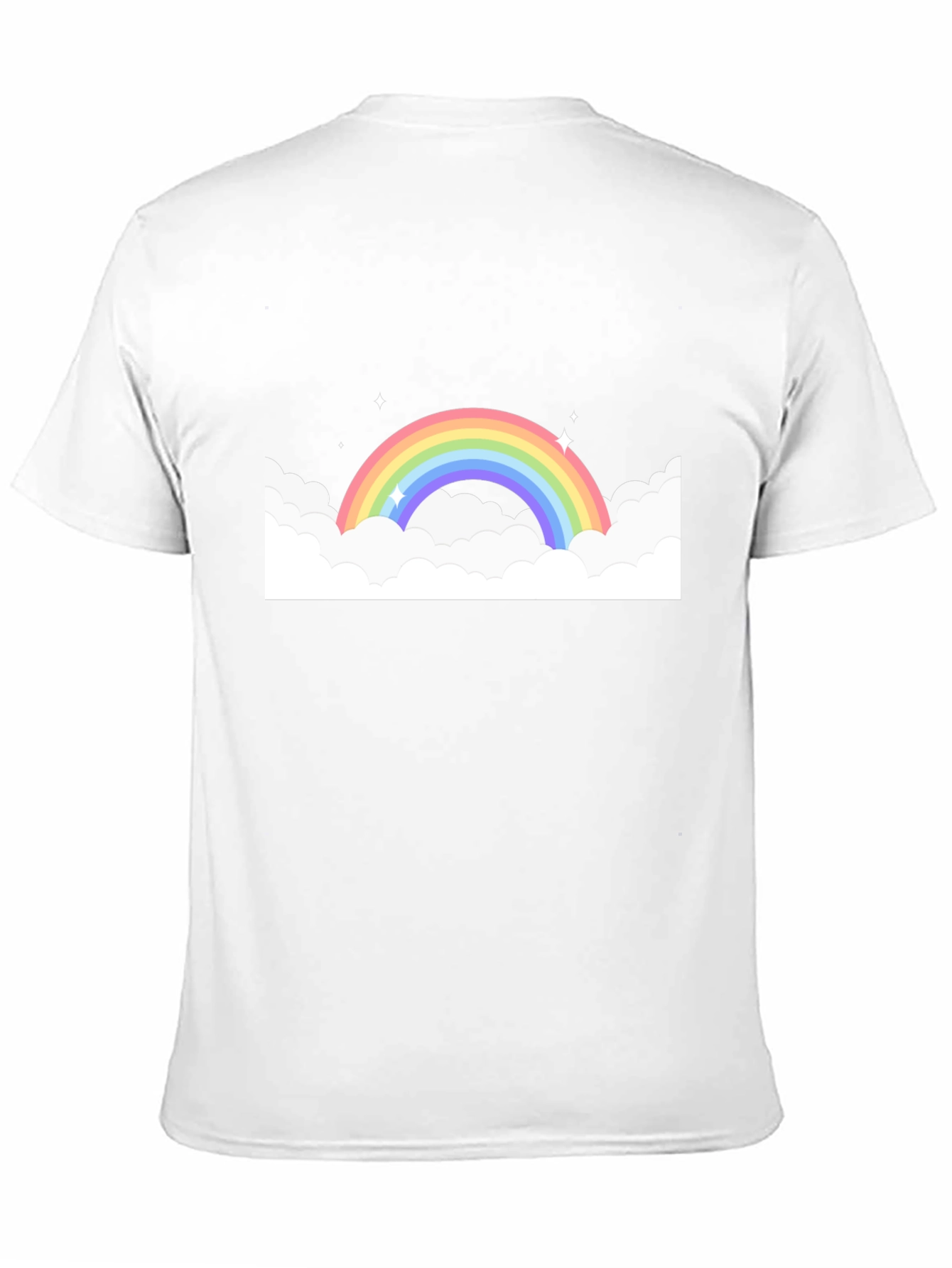 Rainbow Cloud Graphic Black Tee