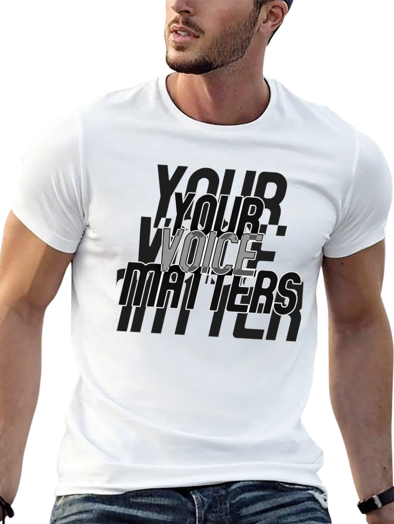 Your Voice Matters Graphic Tee - Black