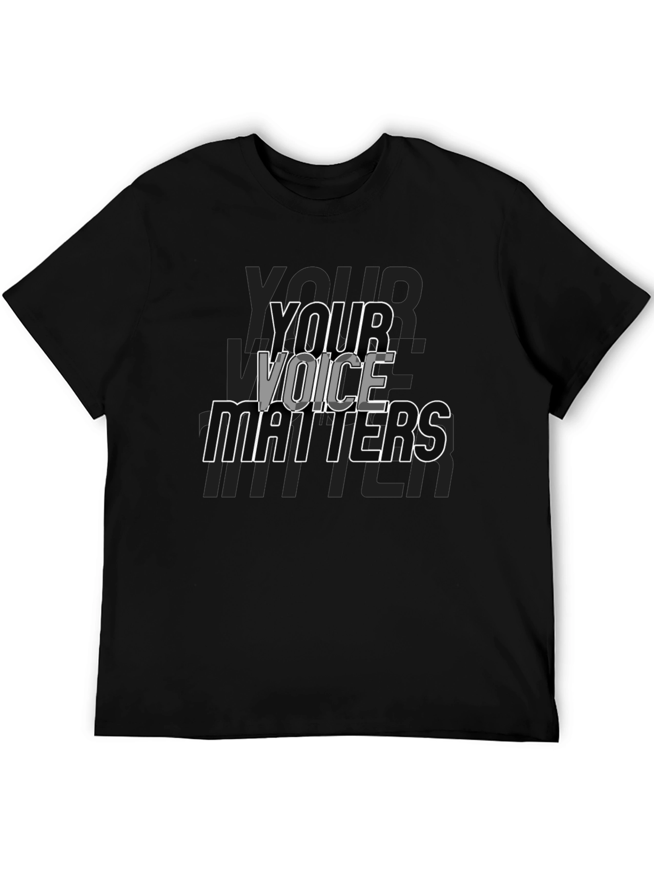 Your Voice Matters Graphic Tee - Black