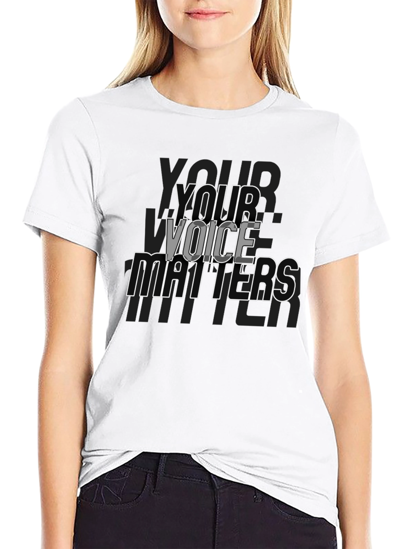 Your Voice Matters Graphic Tee - Black