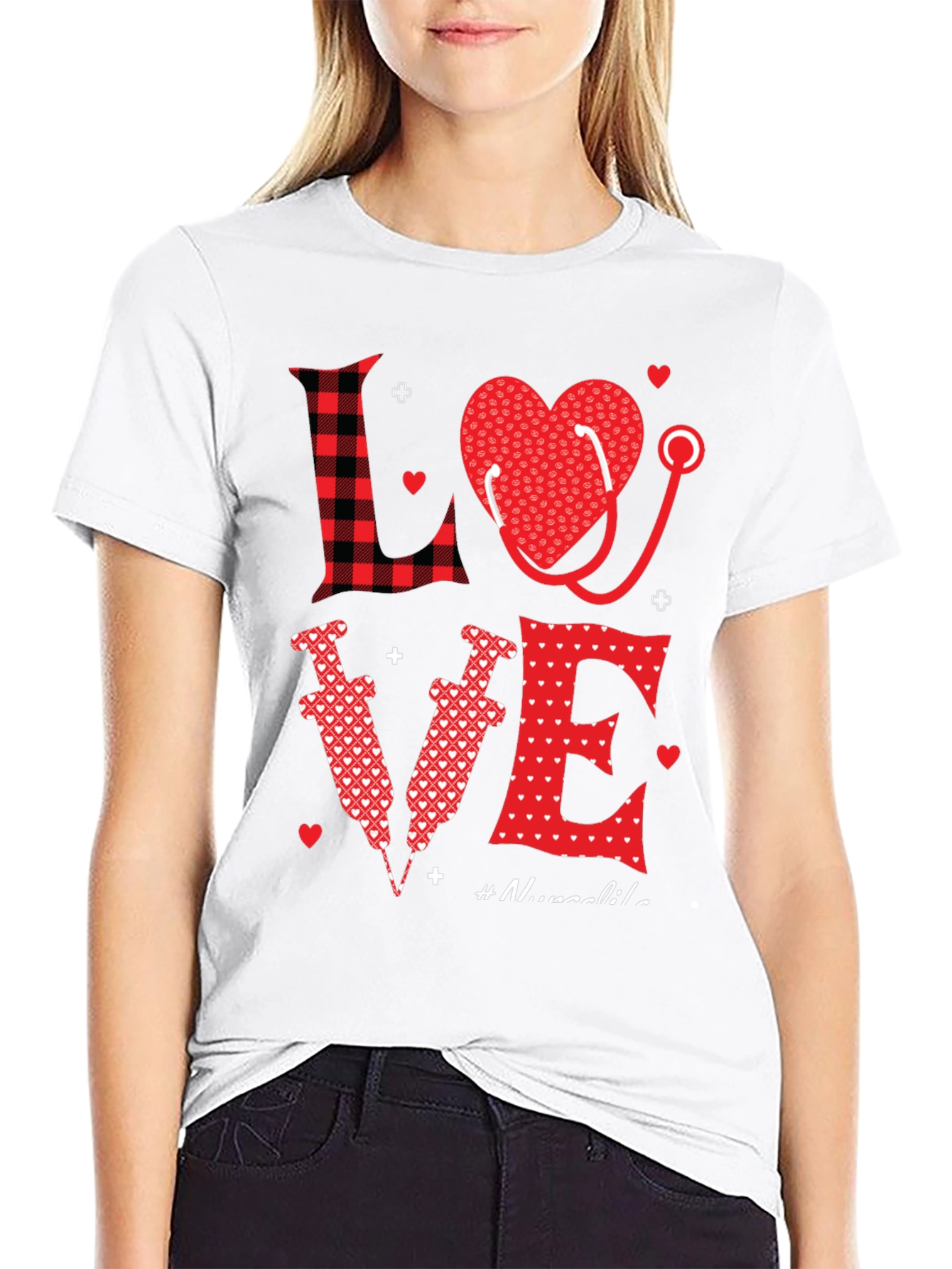 Nurse Love Graphic Tee - Valentines Day Gift