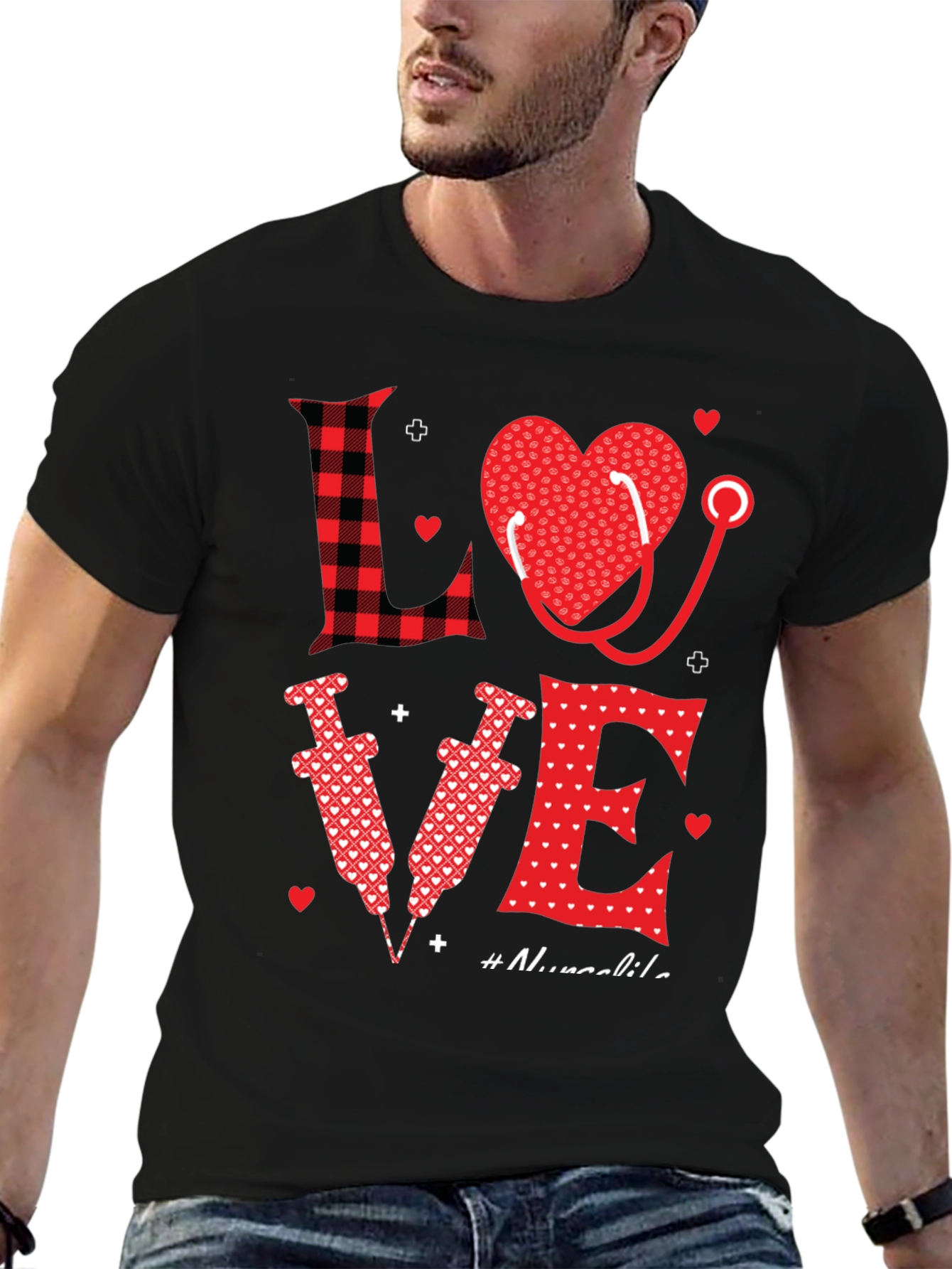Nurse Love Graphic Tee - Valentines Day Gift