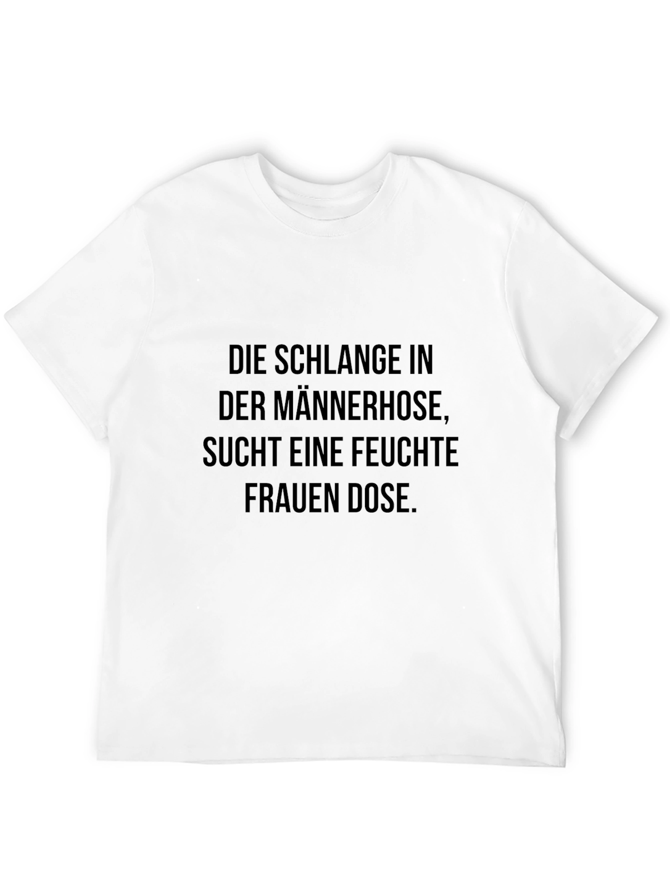 Mens Black T-Shirt with German Text