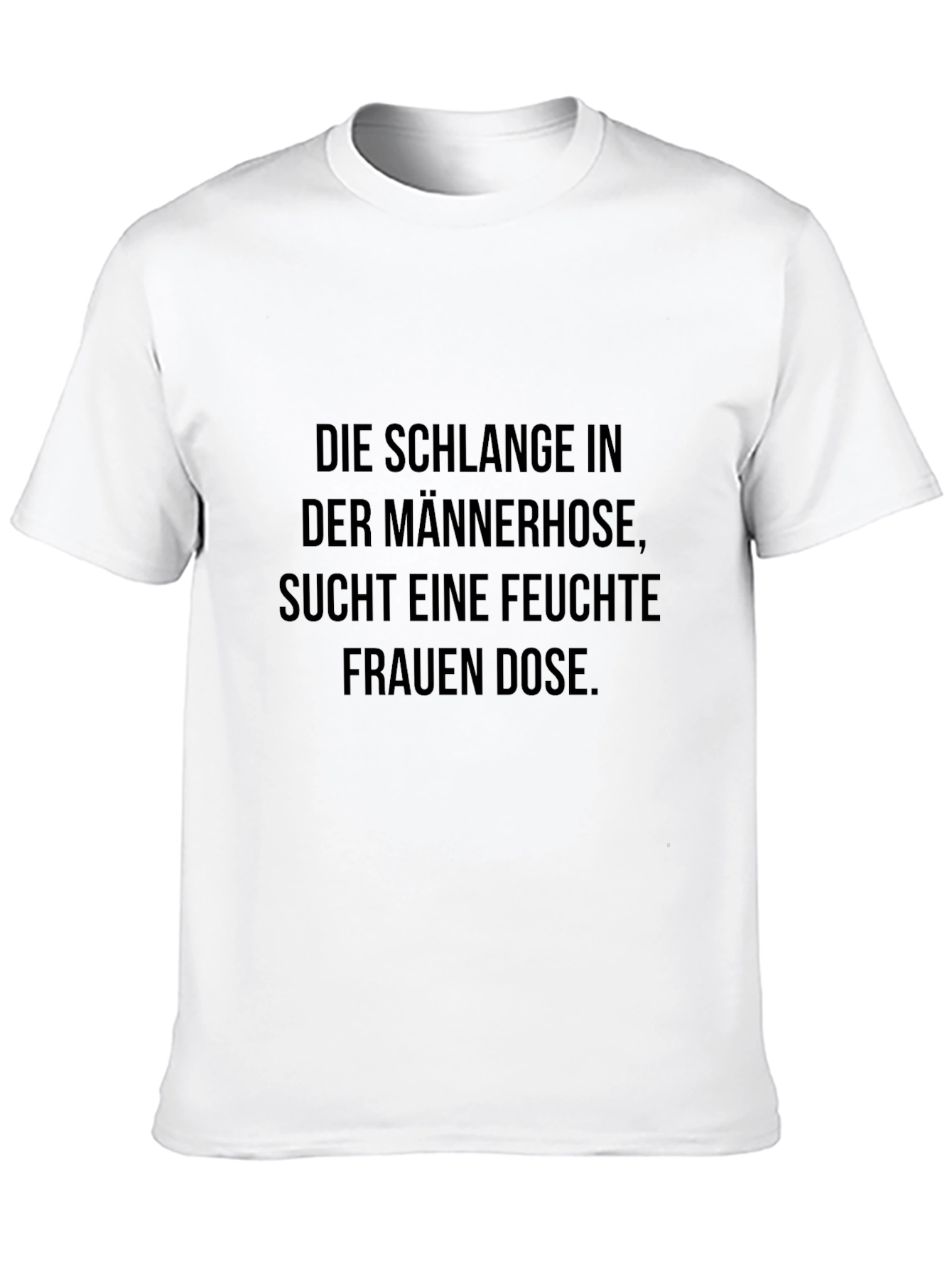 Mens Black T-Shirt with German Text