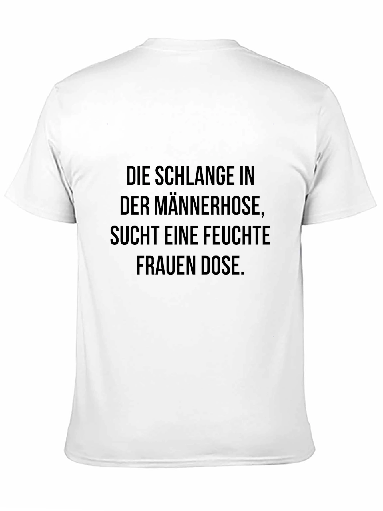 Mens Black T-Shirt with German Text