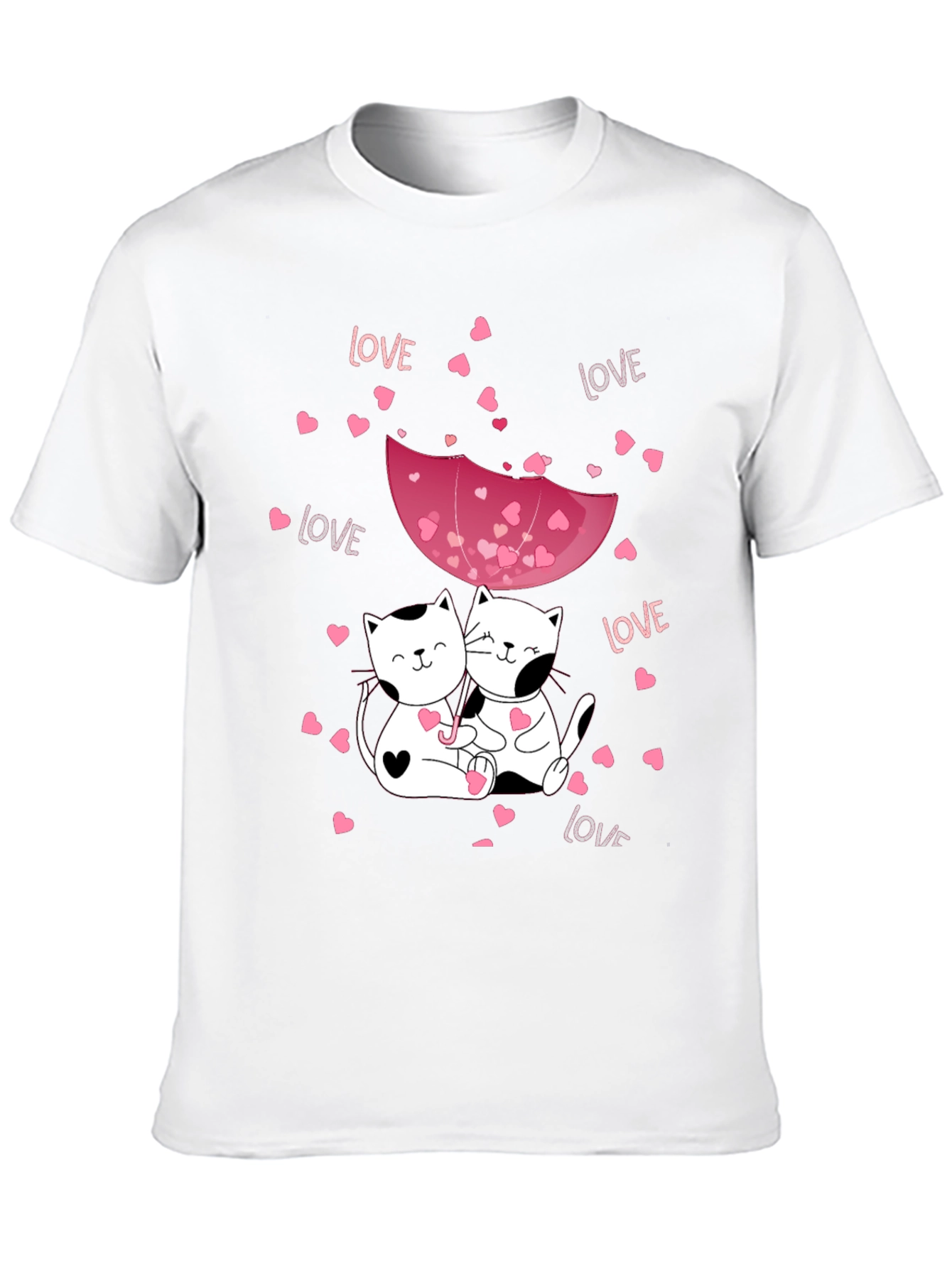 Cats in Love Graphic Tee - Valentines Day Shirt