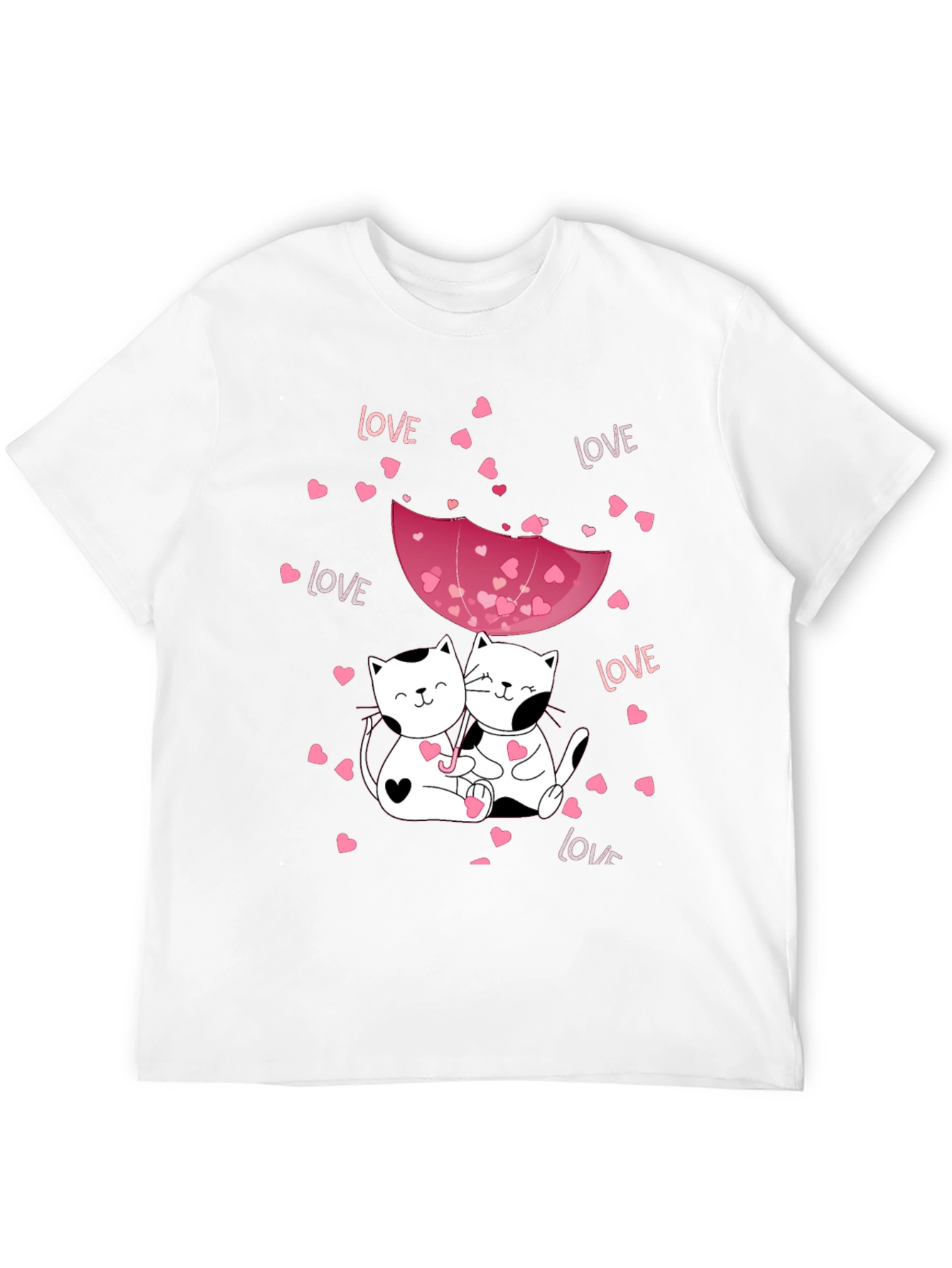 Cats in Love Graphic Tee - Valentines Day Shirt