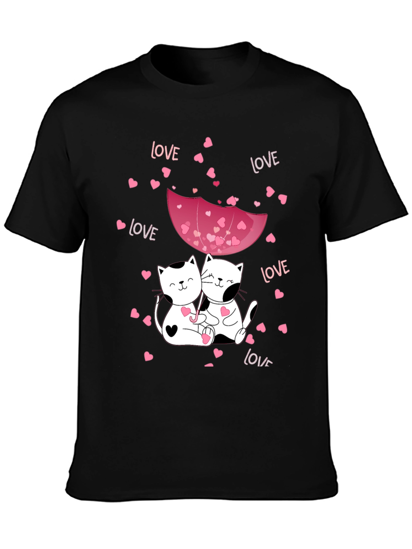Cats in Love Graphic Tee - Valentines Day Shirt