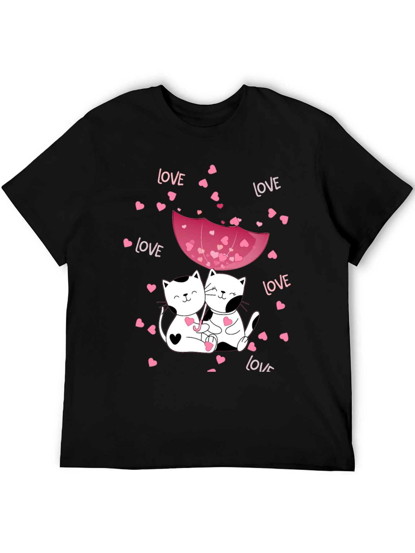 Cats in Love Graphic Tee - Valentines Day Shirt