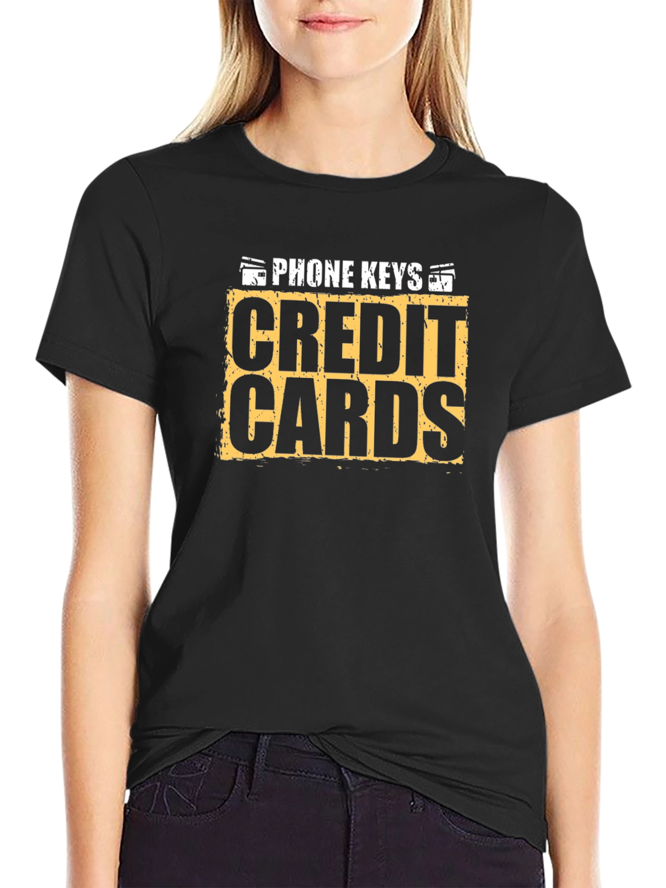 Phone Keys Credit Cards Graphic Tee