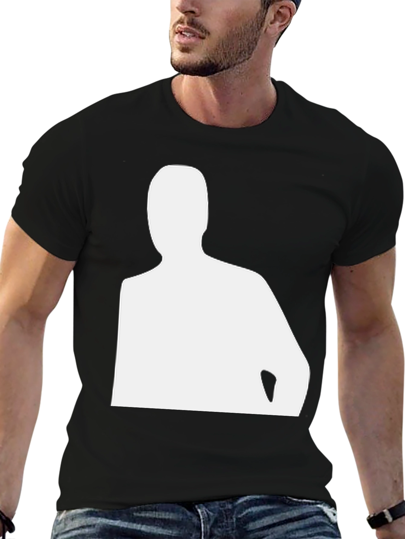 Silhouette Tee - Minimalist Black T-Shirt