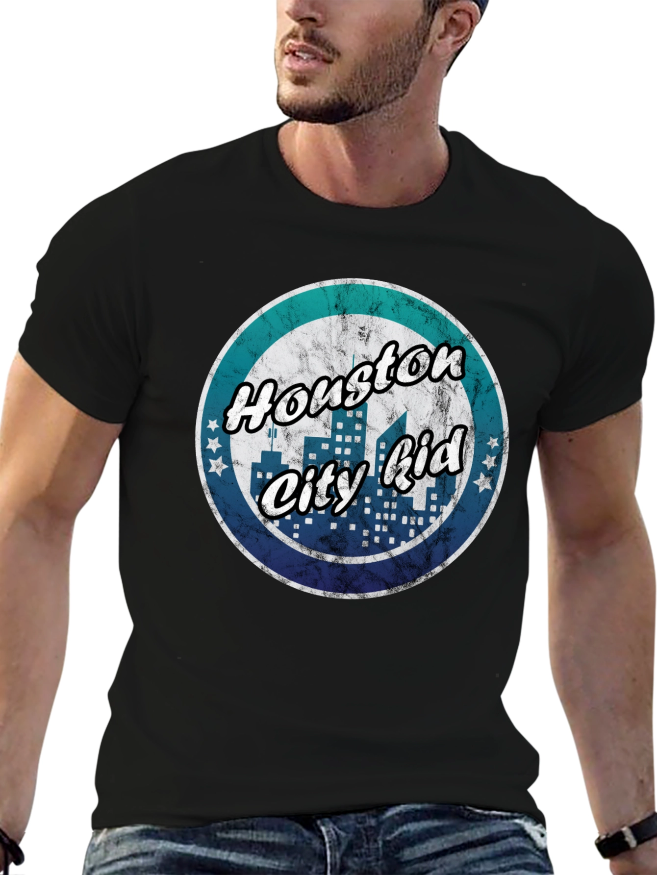 Houston City Kid T-Shirt - Retro Graphic Tee