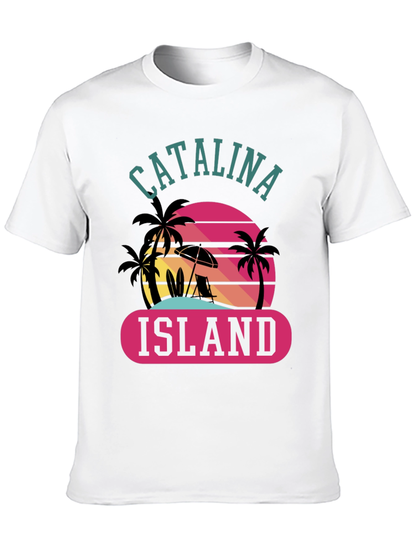 Catalina Island Graphic Tee - Retro Beach Vibes