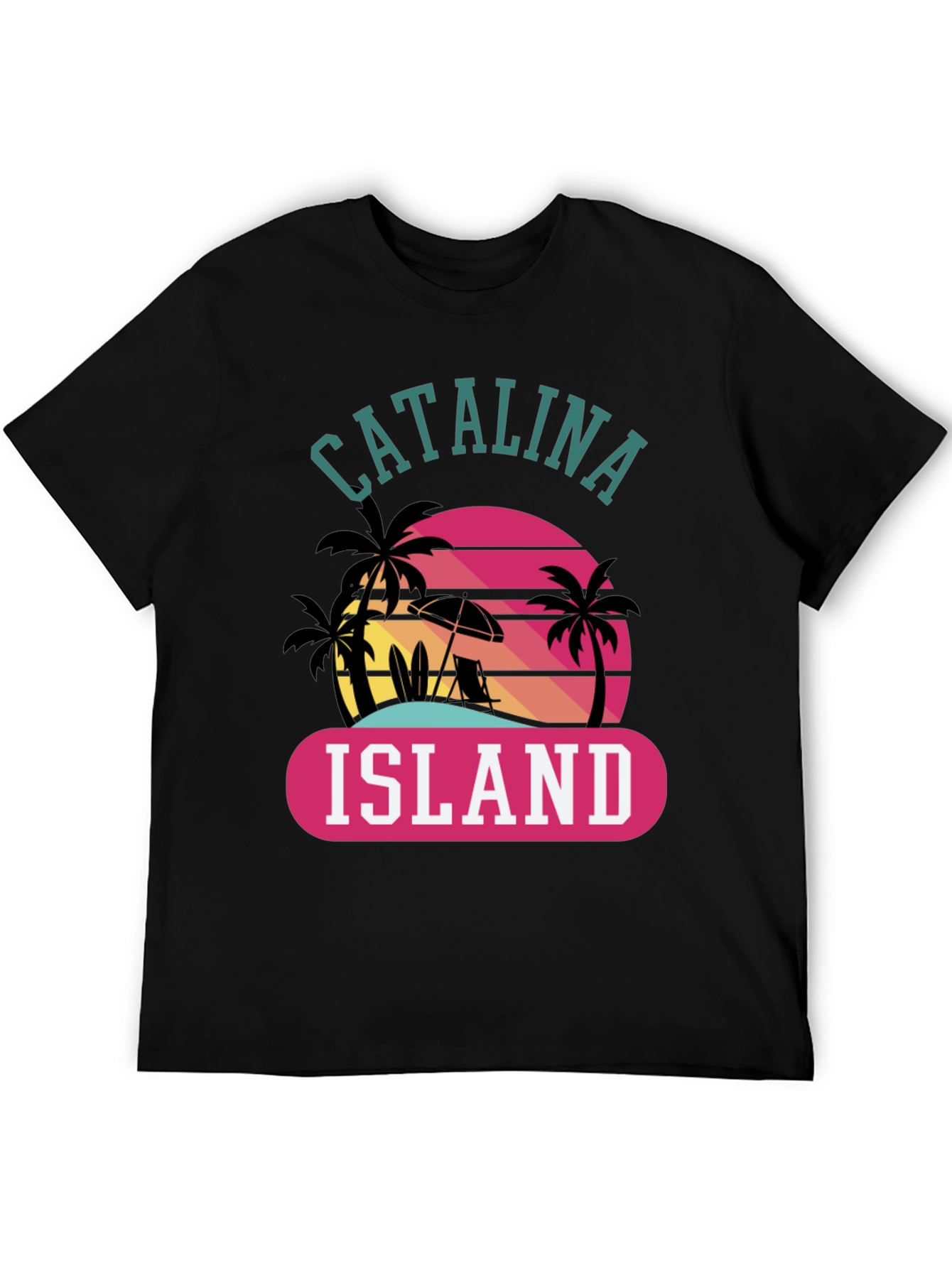 Catalina Island Graphic Tee - Retro Beach Vibes