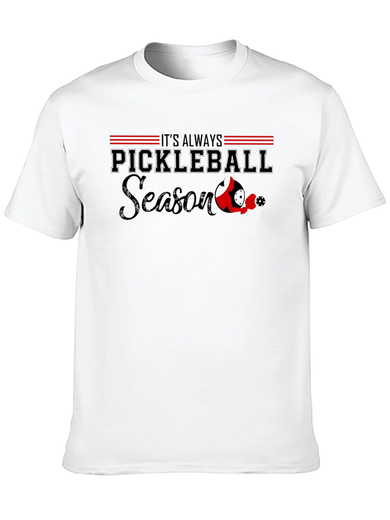 Pickleball Season T-Shirt - Black Tee