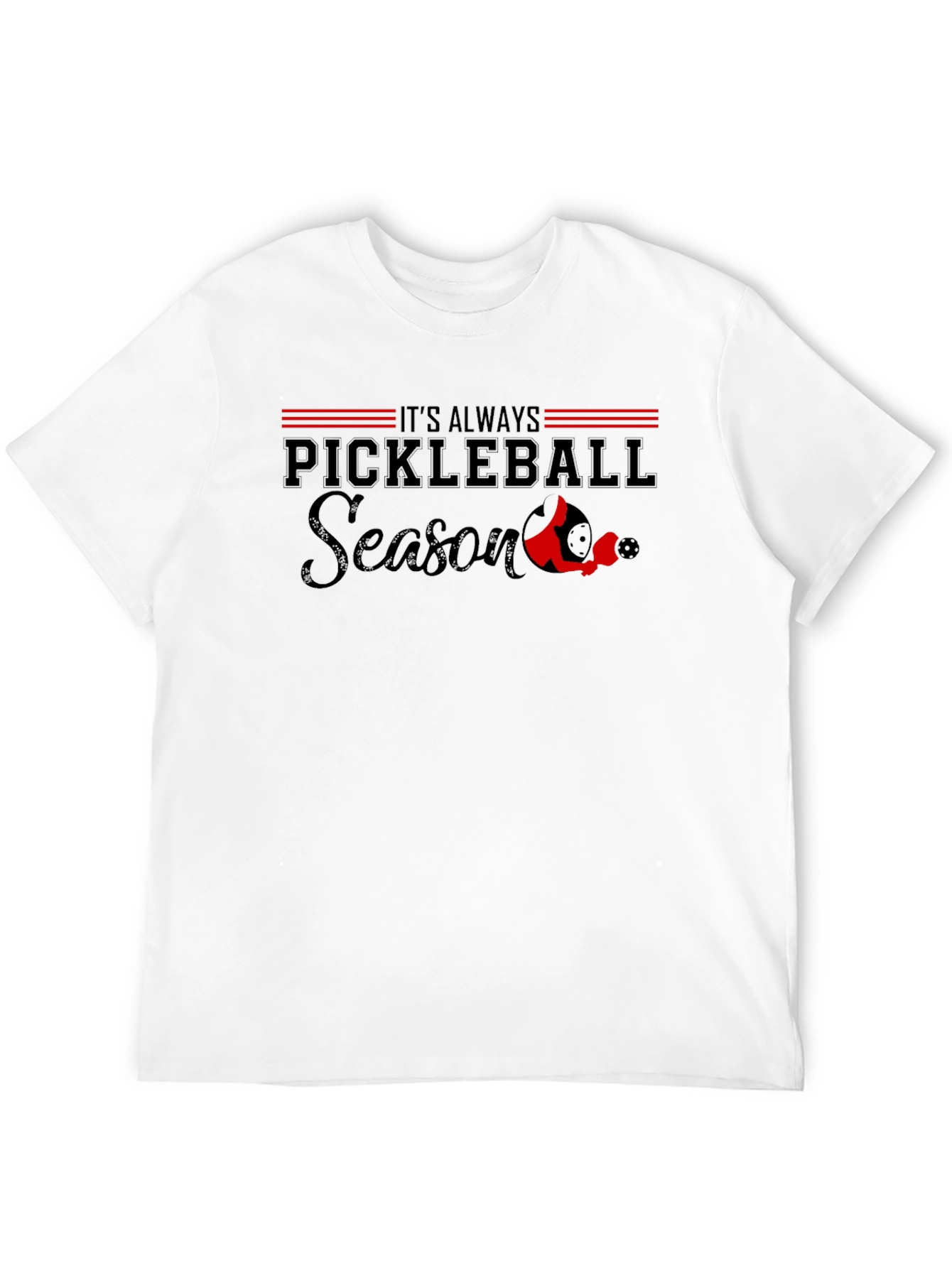 Pickleball Season T-Shirt - Black Tee