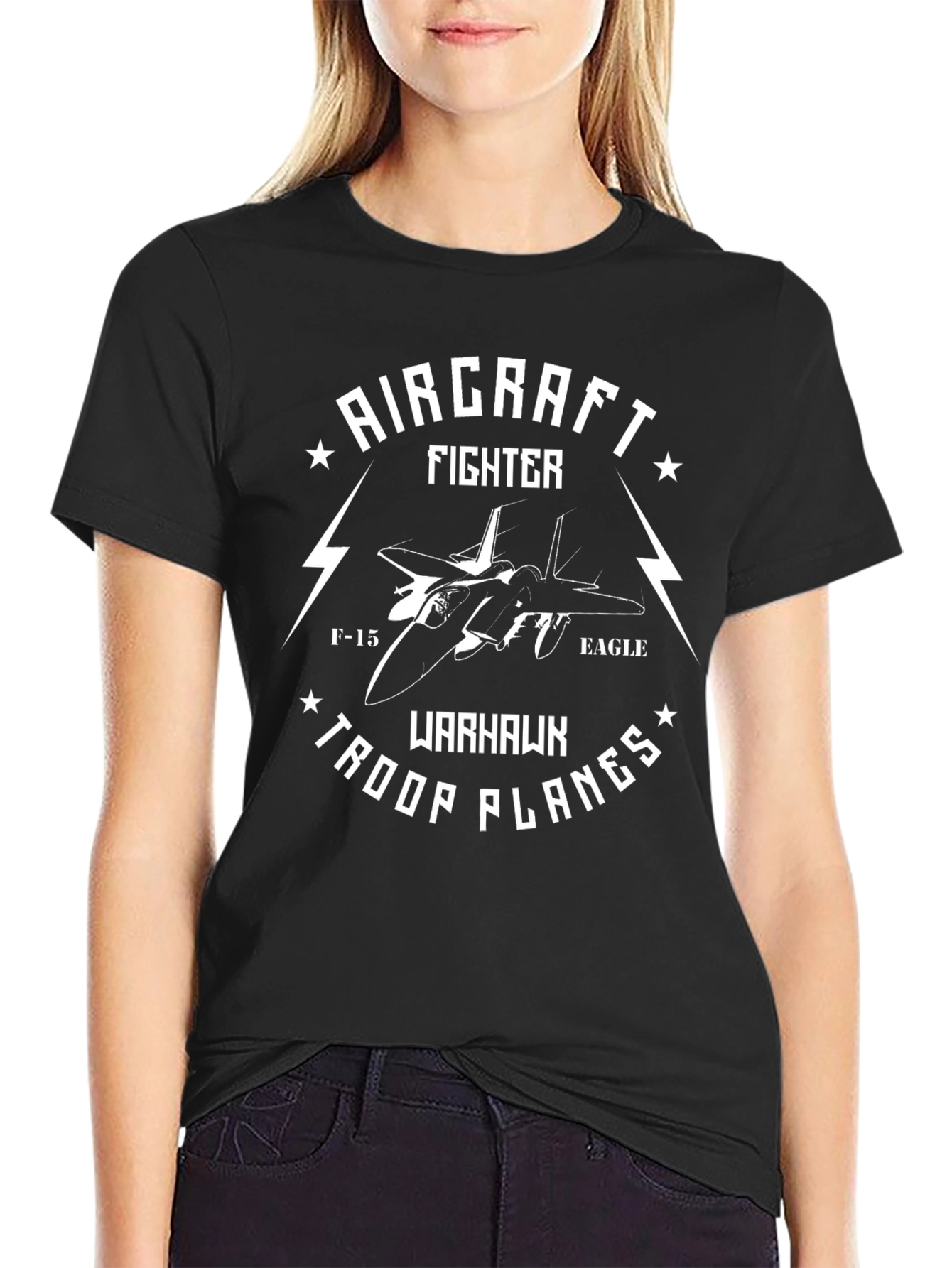Aircraft Fighter T-Shirt: Warhawk Troop Planes