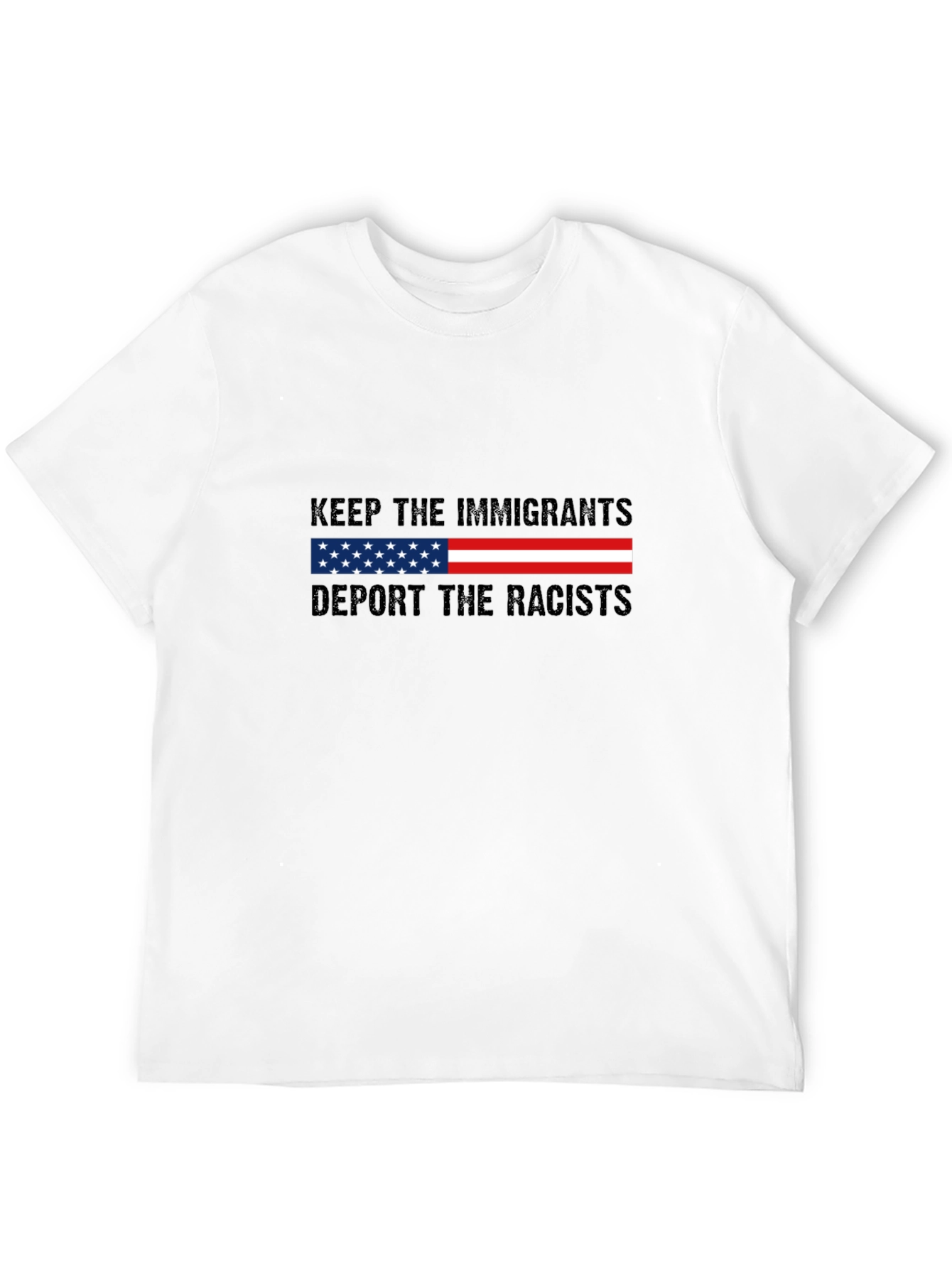 Keep Immigrants Deport Racists Graphic T-Shirt