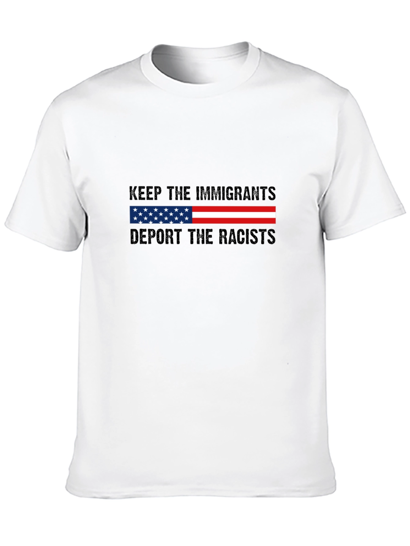 Keep Immigrants Deport Racists Graphic T-Shirt