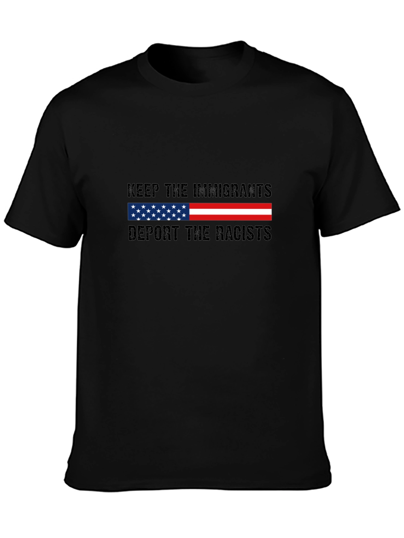Keep Immigrants Deport Racists Graphic T-Shirt
