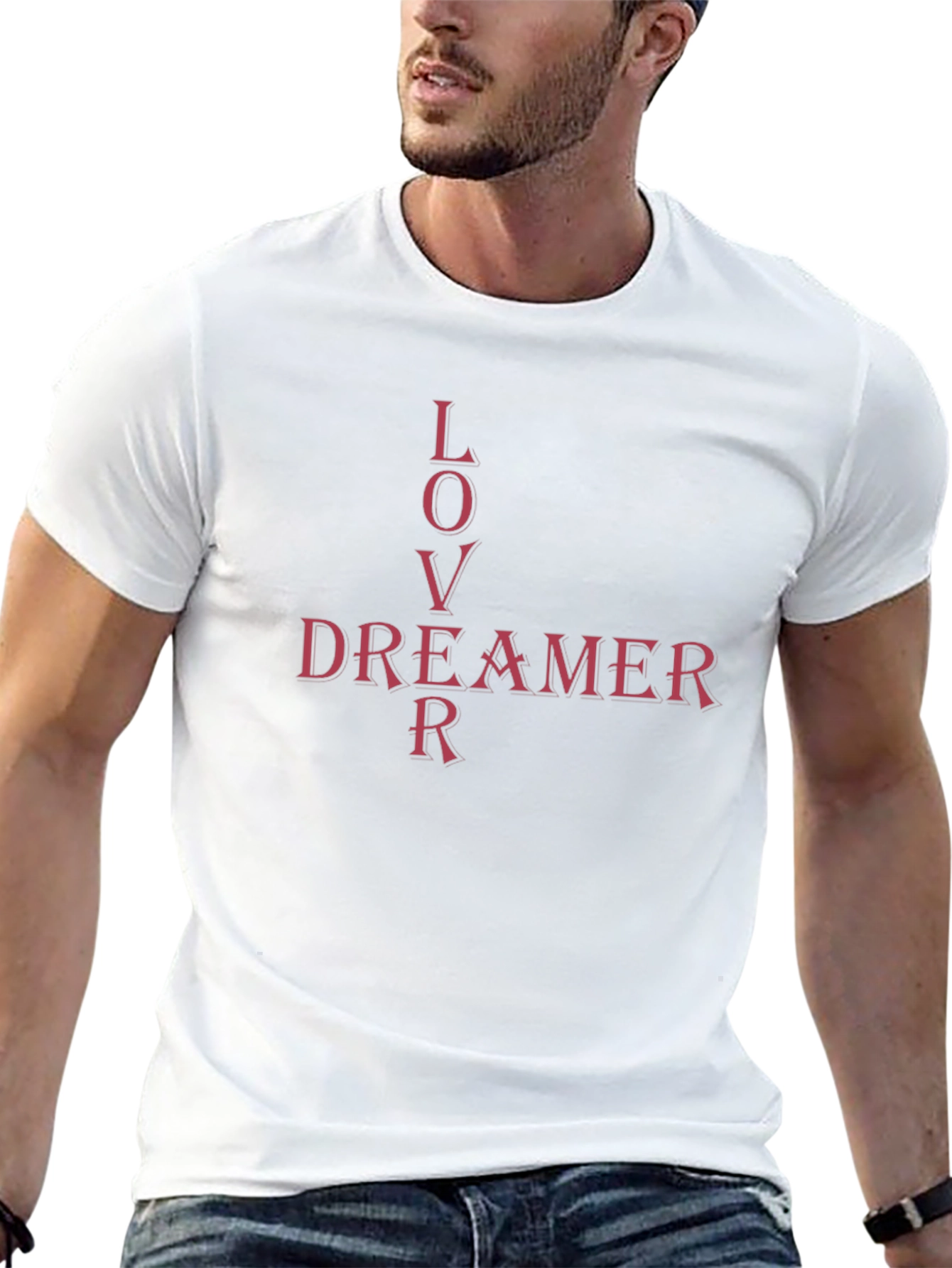Lover Dreamer Graphic Tee - Casual Black T-Shirt