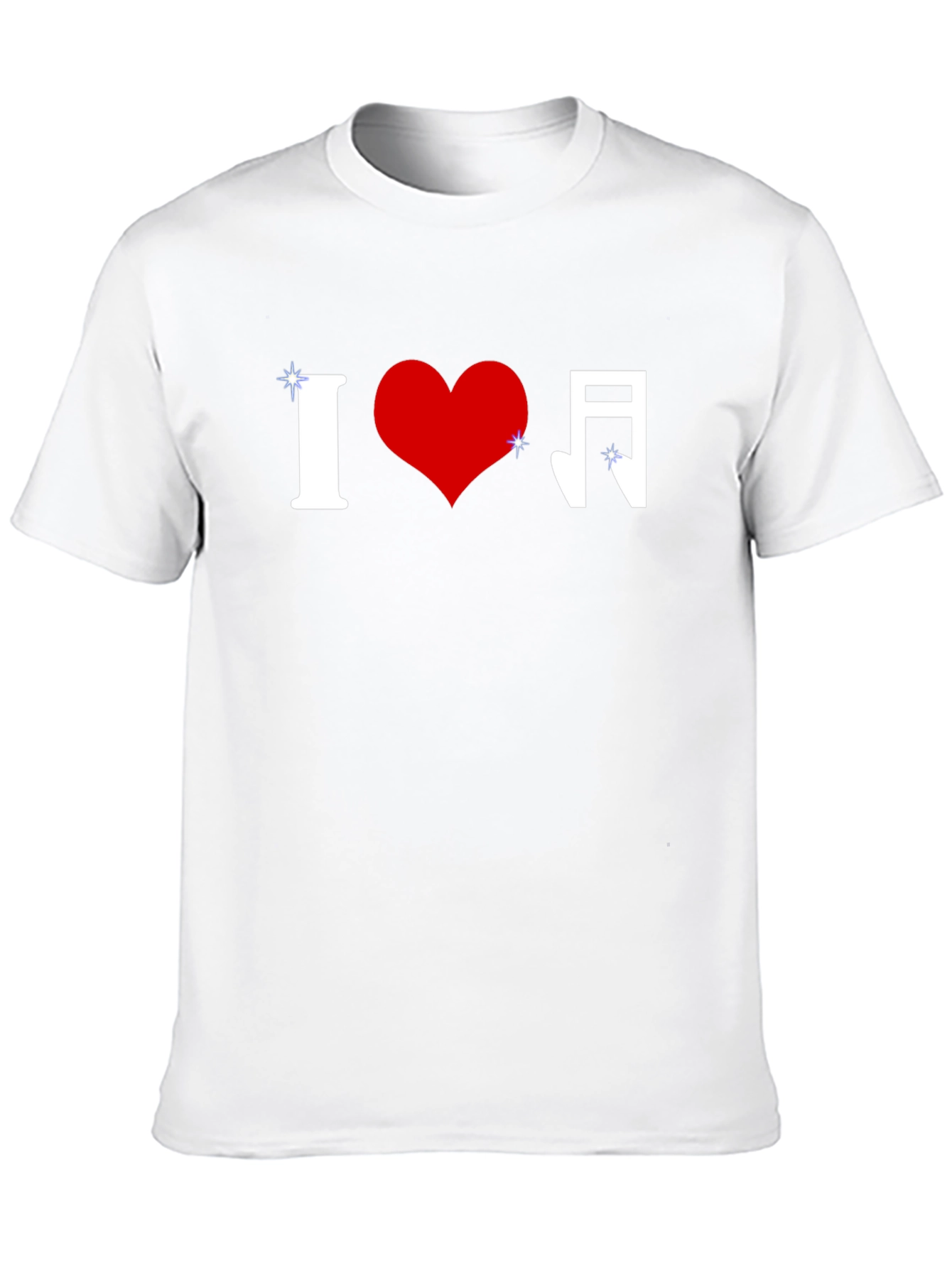I Love Music Graphic Tee - Stylish Black T-Shirt