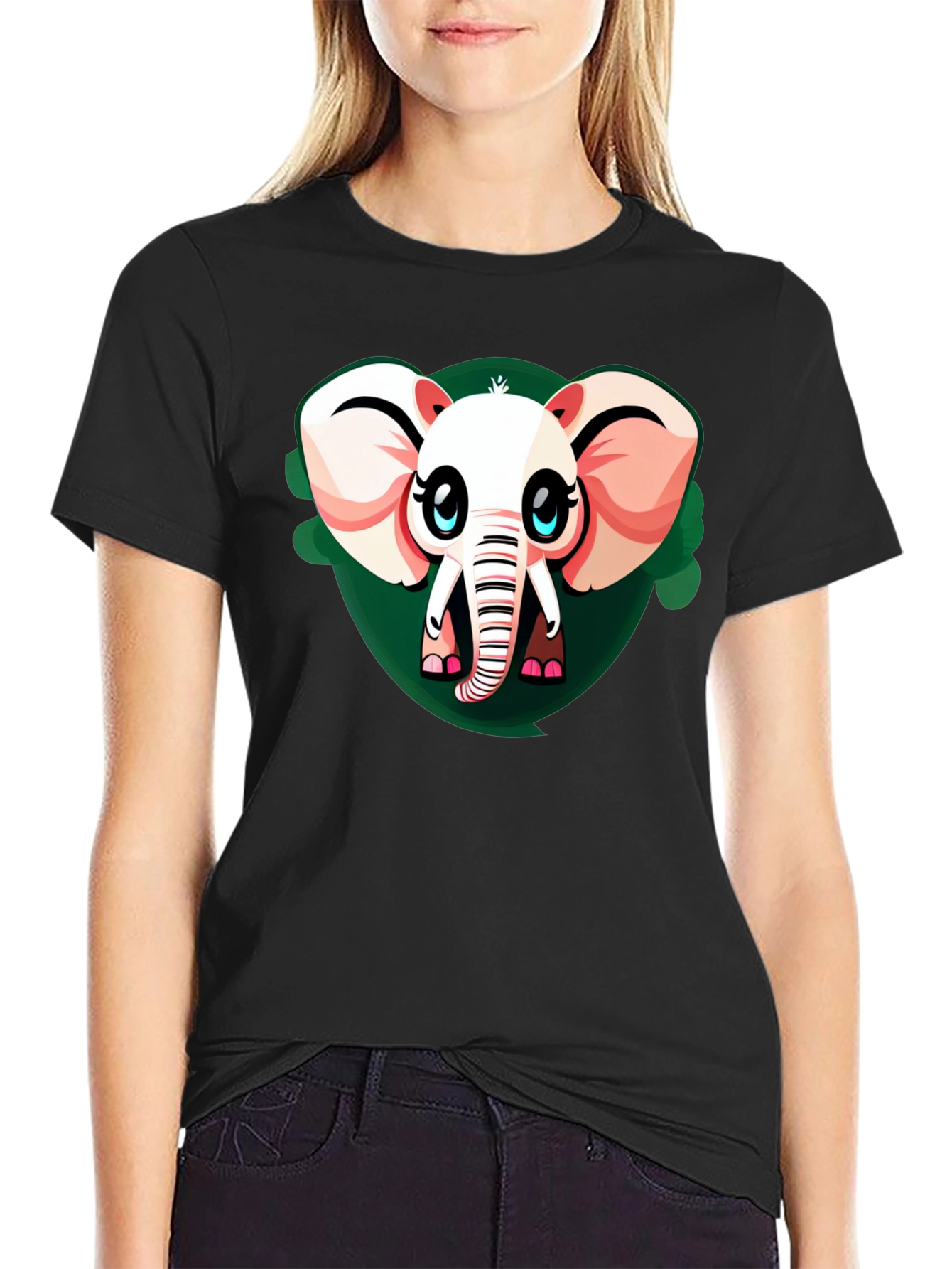 Cute Cartoon Elephant Graphic Tee