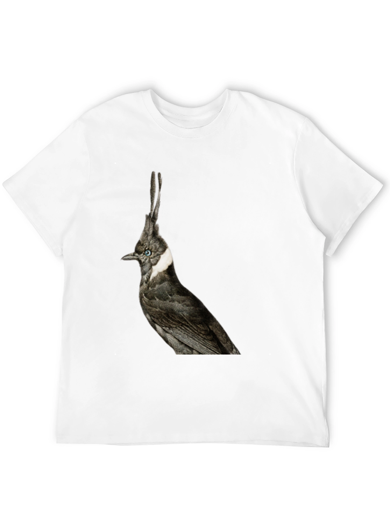 Crested Bird Graphic T-Shirt - Unique Style