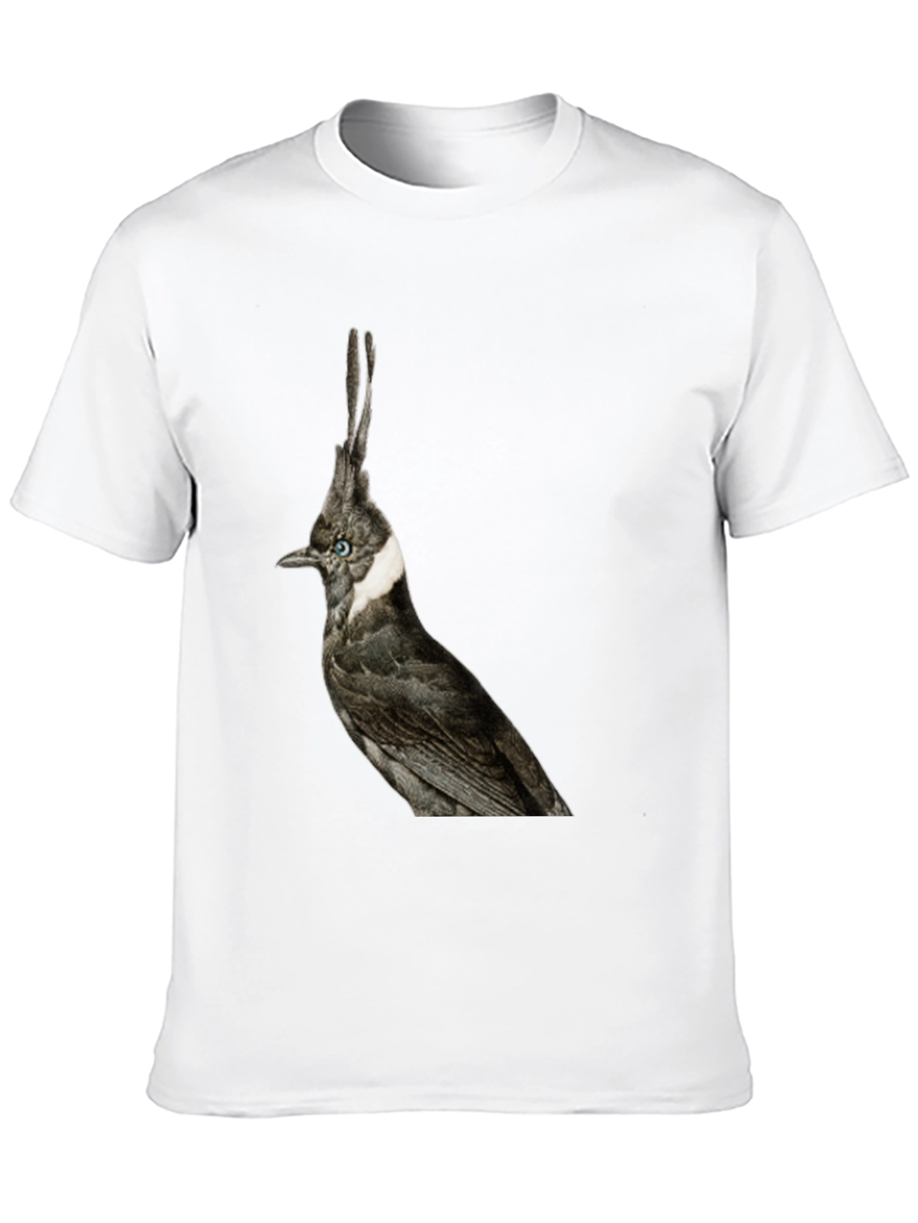 Crested Bird Graphic T-Shirt - Unique Style
