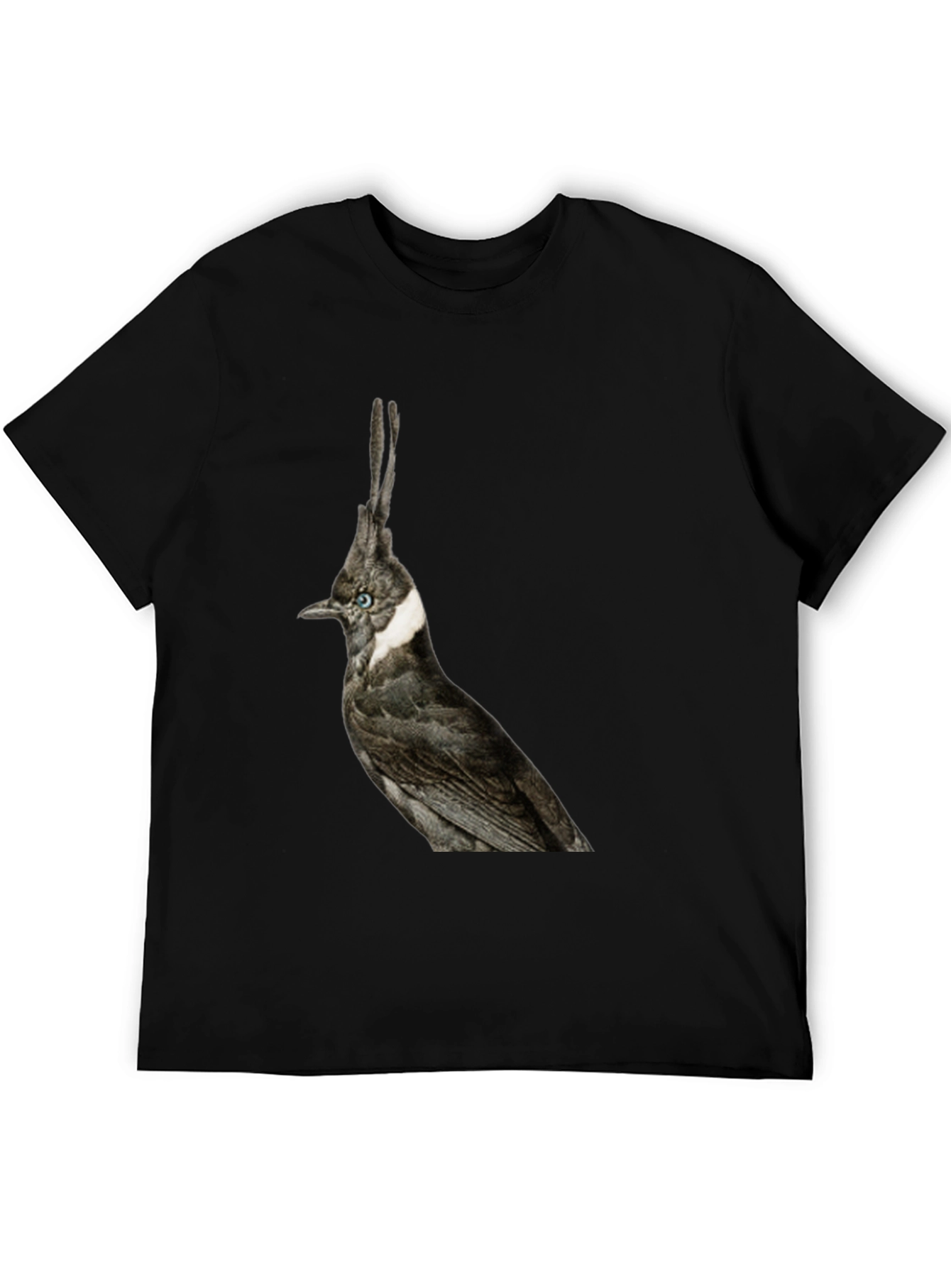 Crested Bird Graphic T-Shirt - Unique Style