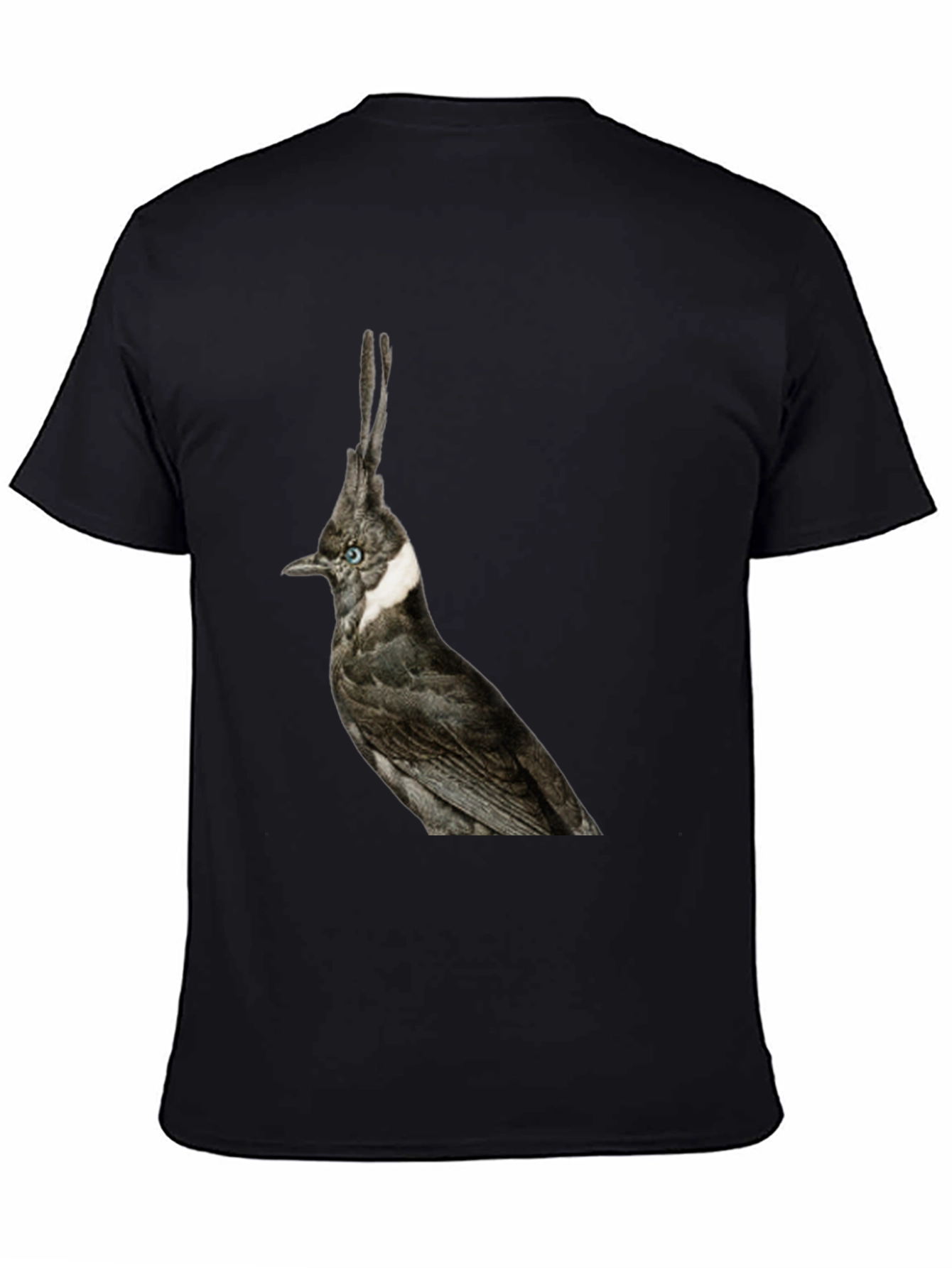 Crested Bird Graphic T-Shirt - Unique Style