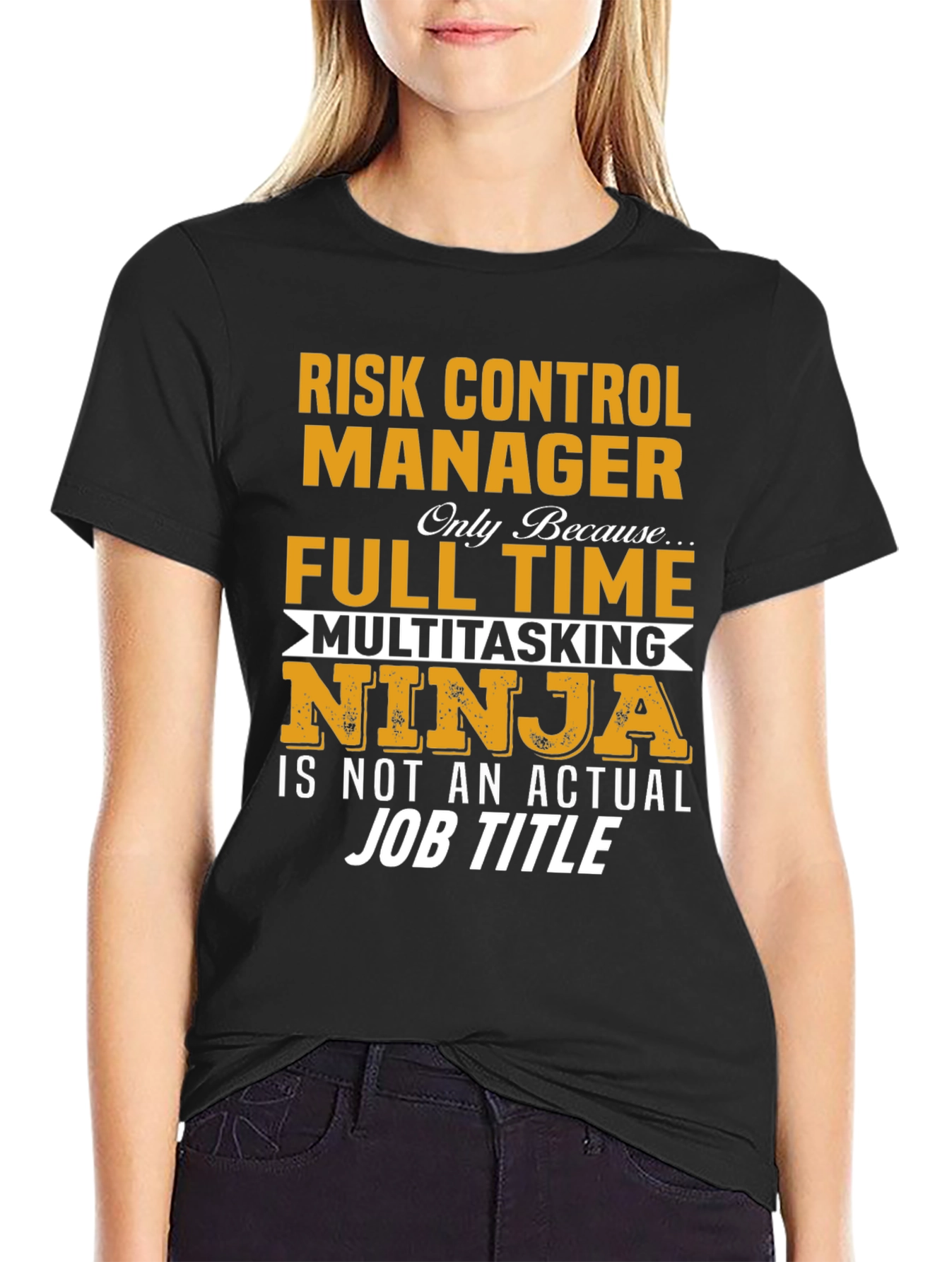 Risk Control Manager Full Time Multitasking Ninja T-Shirt