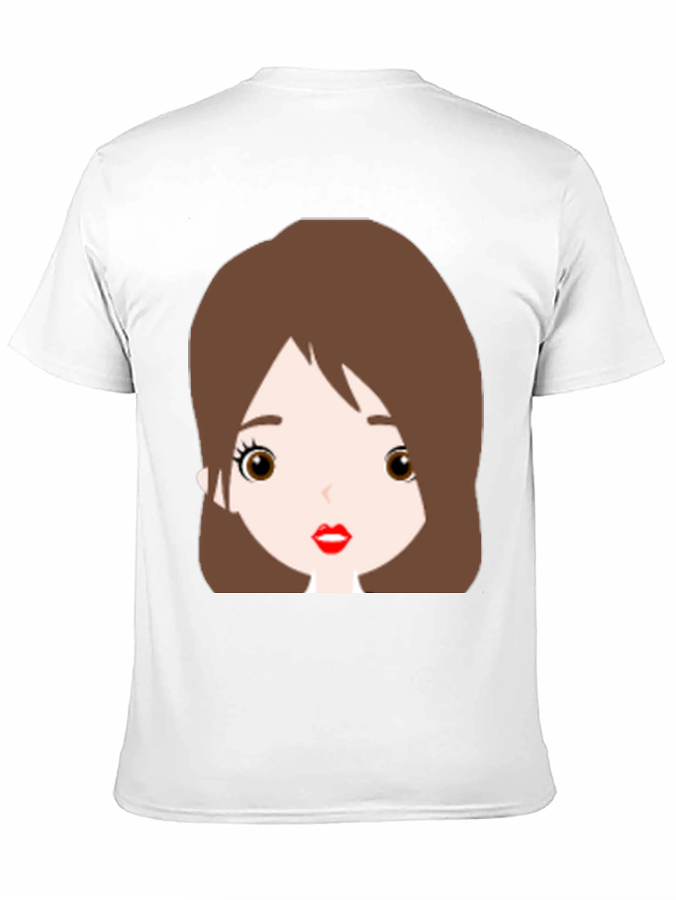 Cute Cartoon Girl Graphic Black T-Shirt