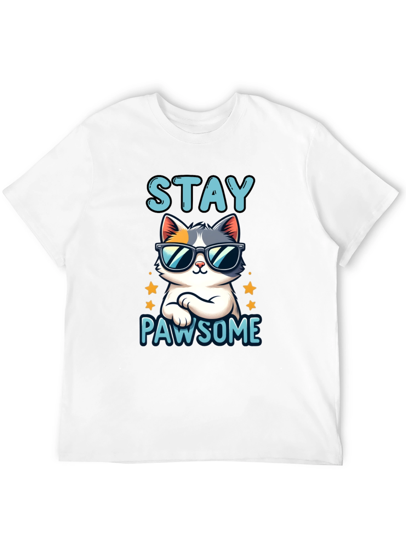 Stay Pawsome Cat T-Shirt