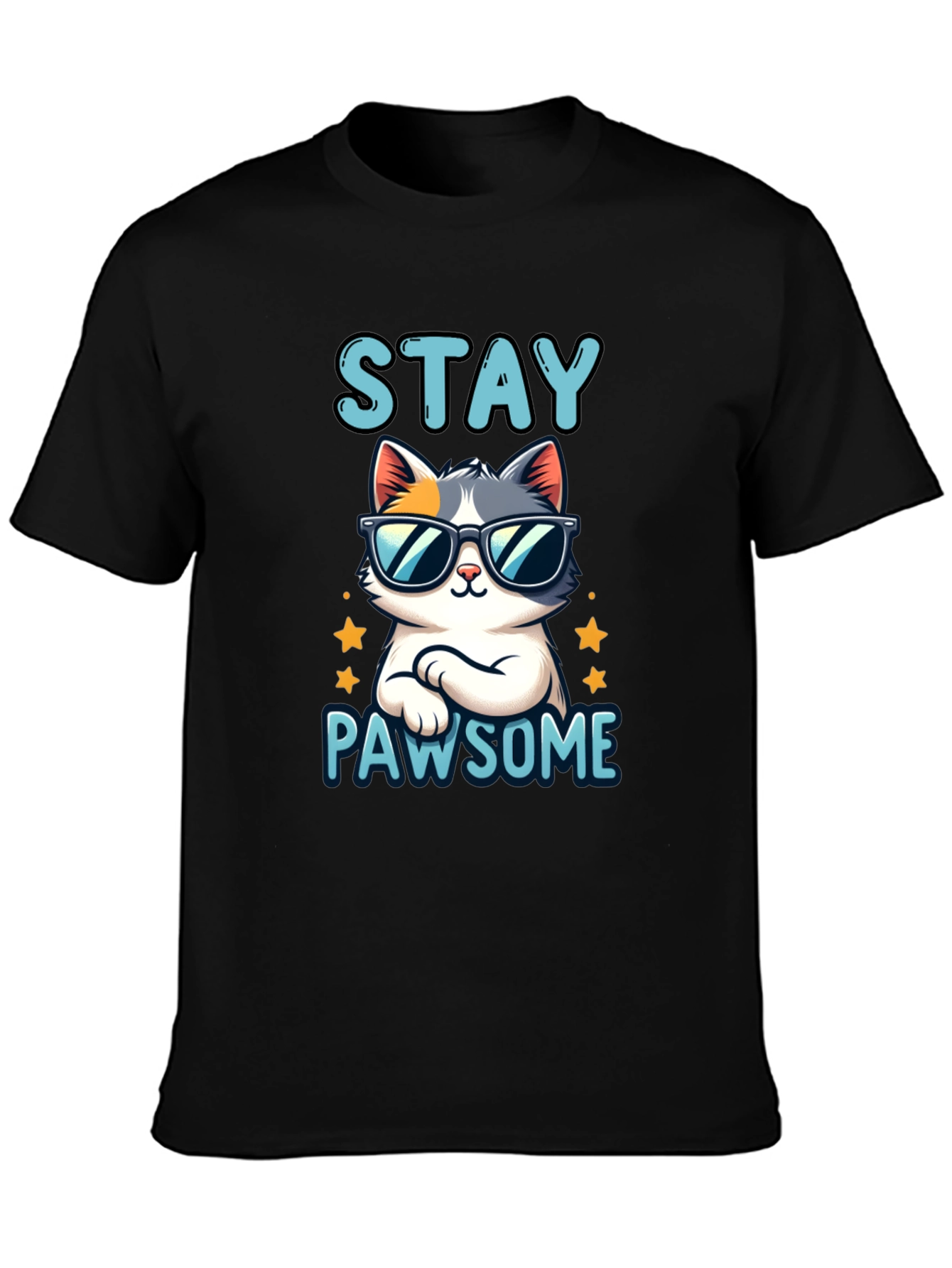 Stay Pawsome Cat T-Shirt