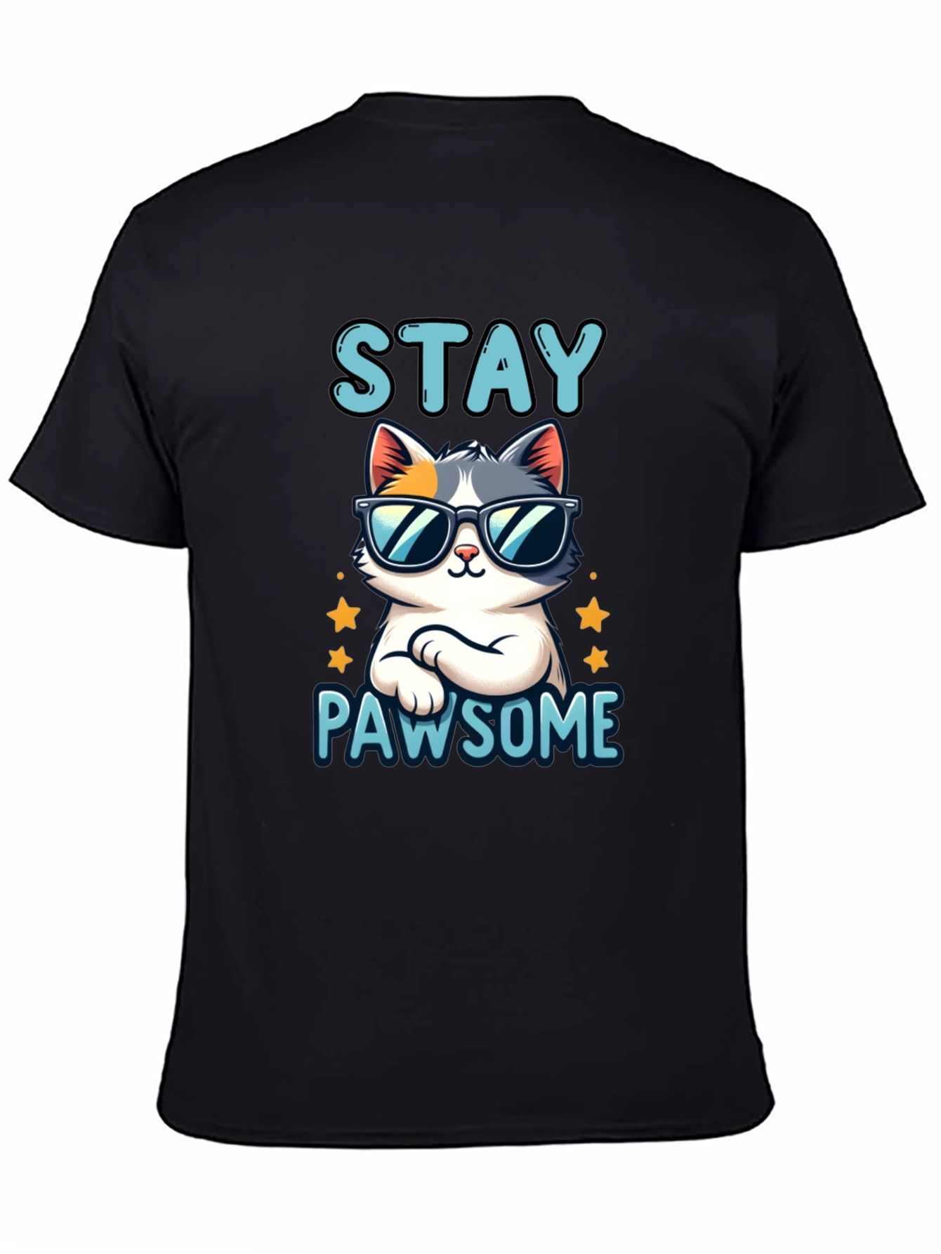 Stay Pawsome Cat T-Shirt