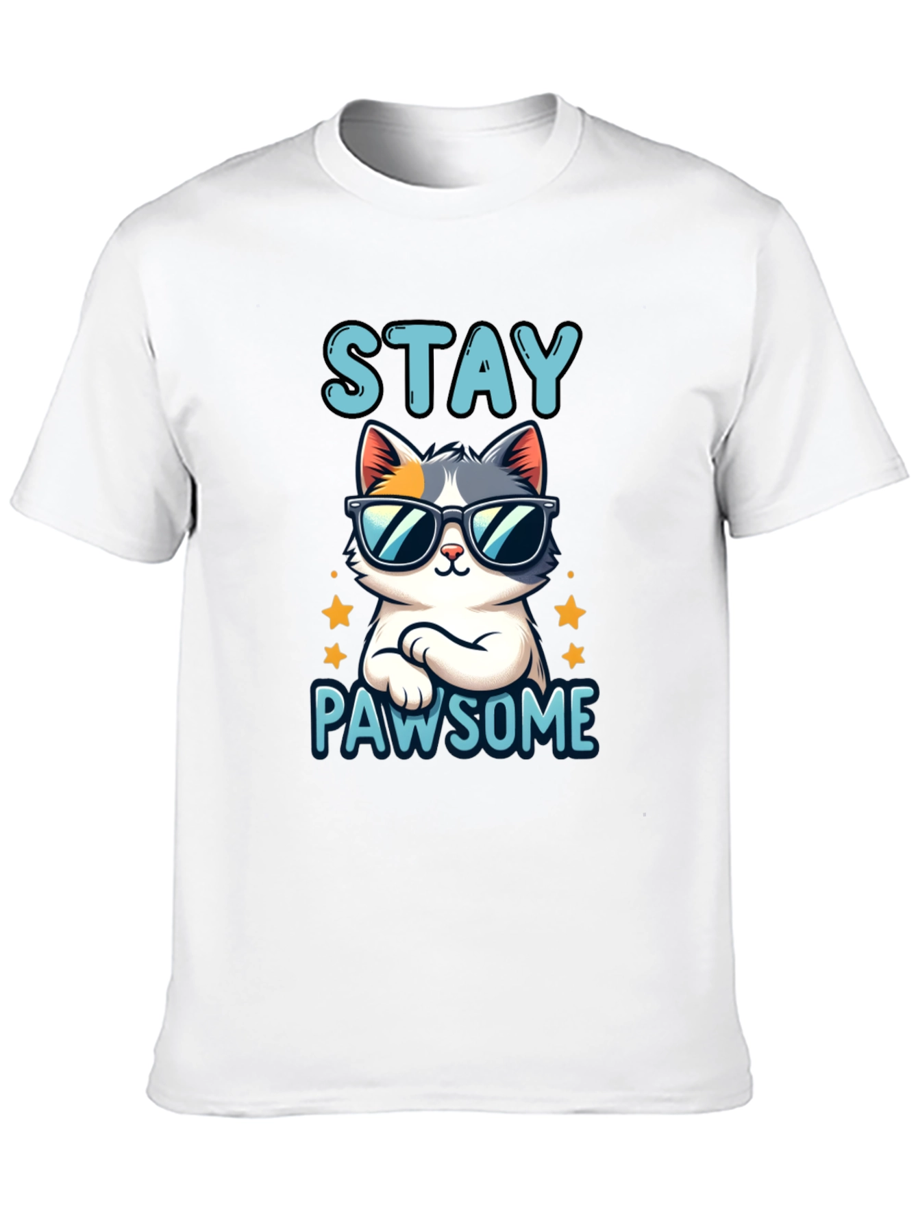 Stay Pawsome Cat T-Shirt