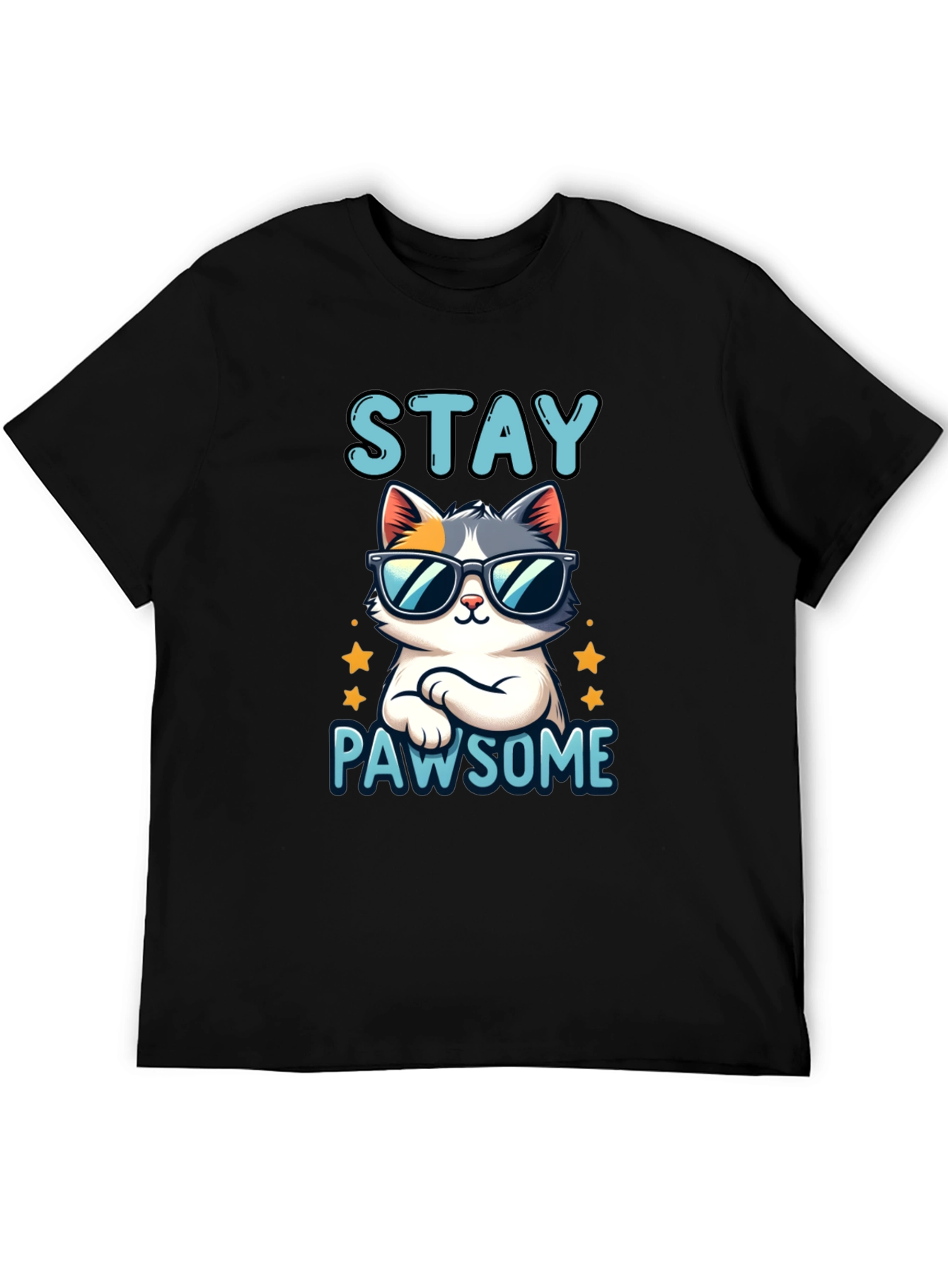Stay Pawsome Cat T-Shirt