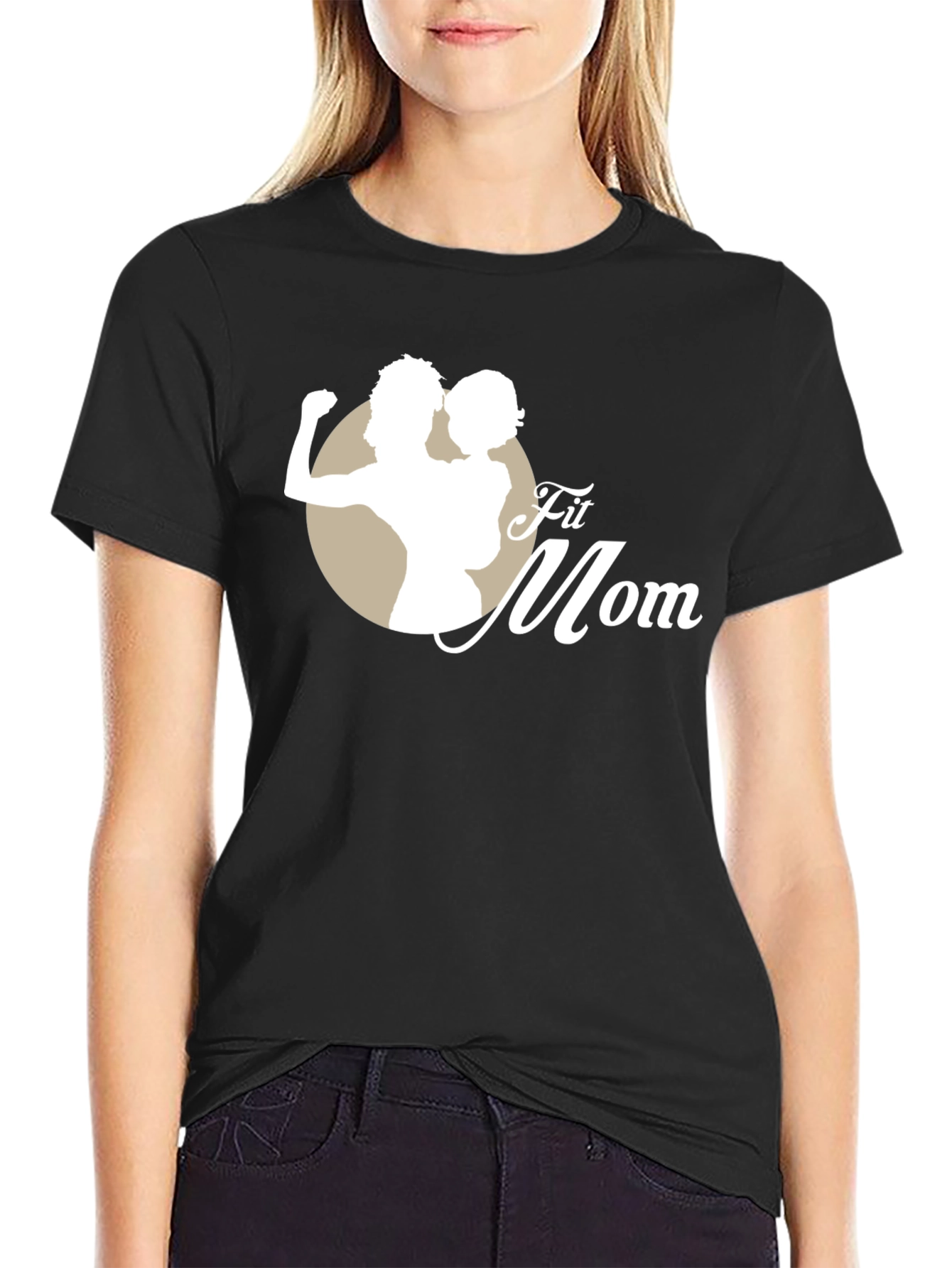 Fit Mom Black T-Shirt