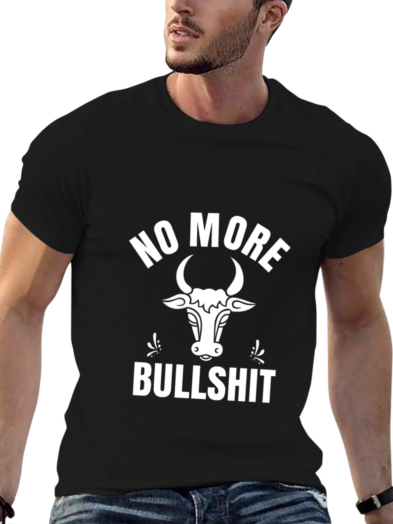No More Bullshit Graphic Tee - Black