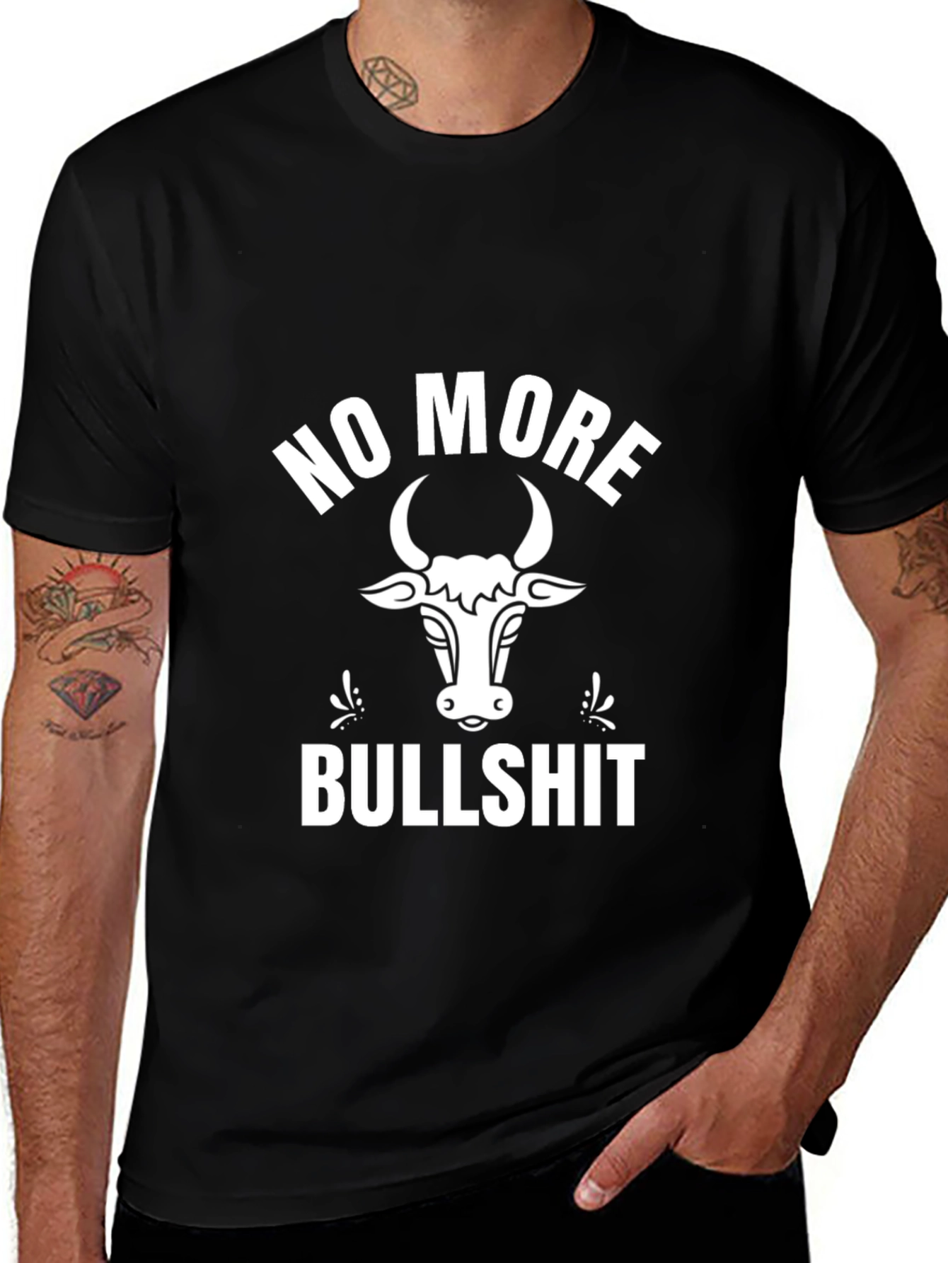 No More Bullshit Graphic Tee - Black