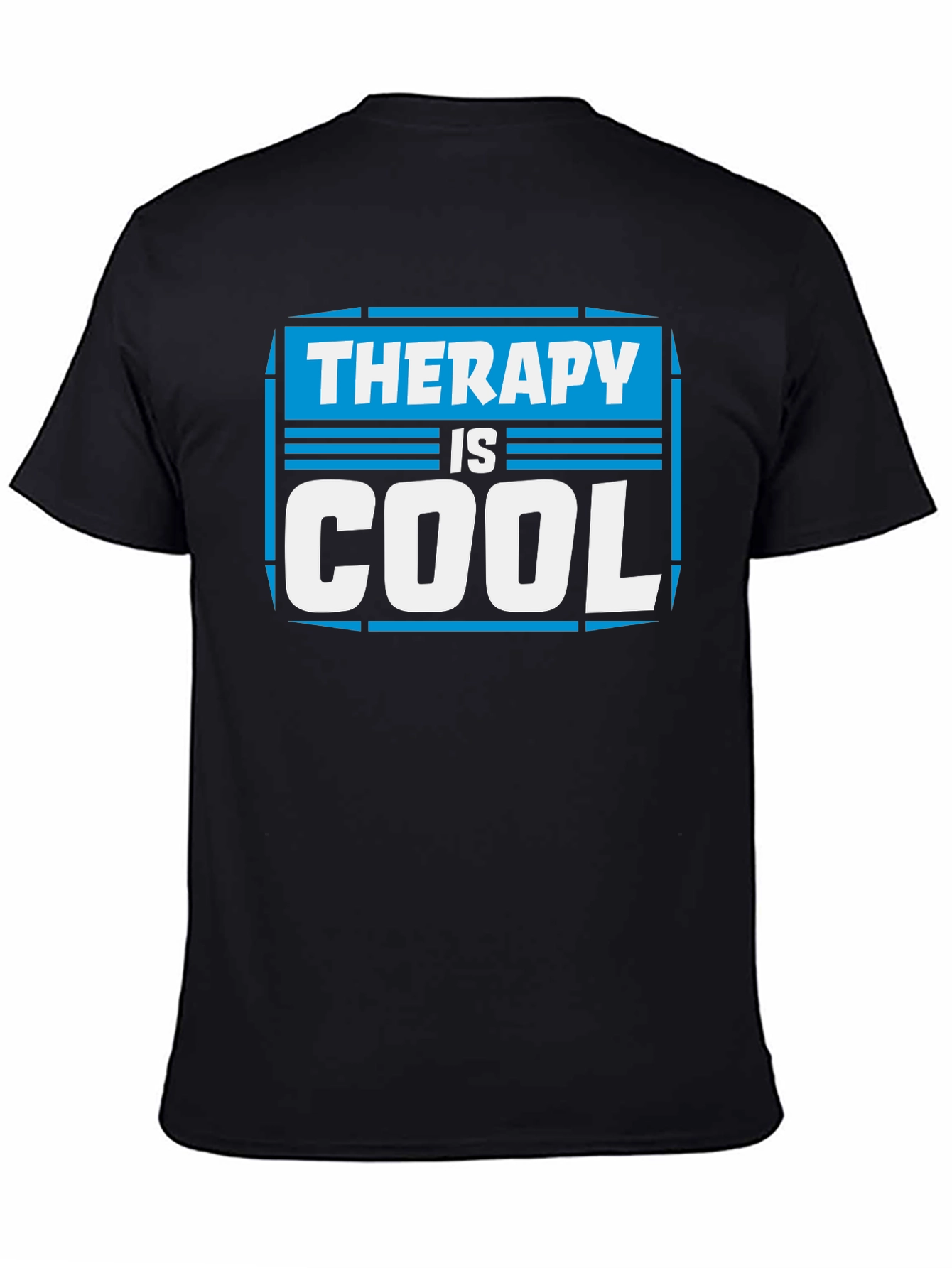 Therapy is Cool Graphic T-Shirt - Black