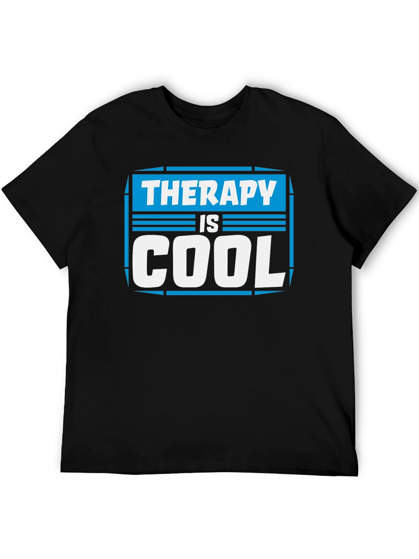 Therapy is Cool Graphic T-Shirt - Black