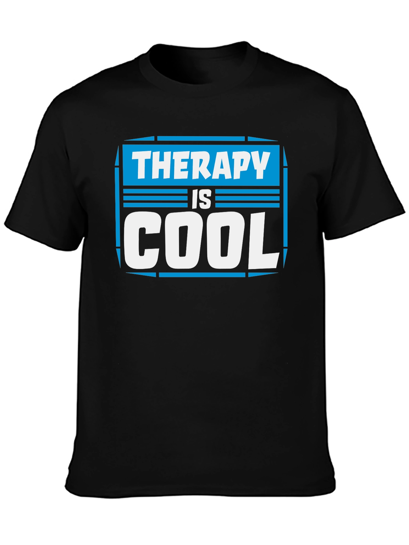 Therapy is Cool Graphic T-Shirt - Black