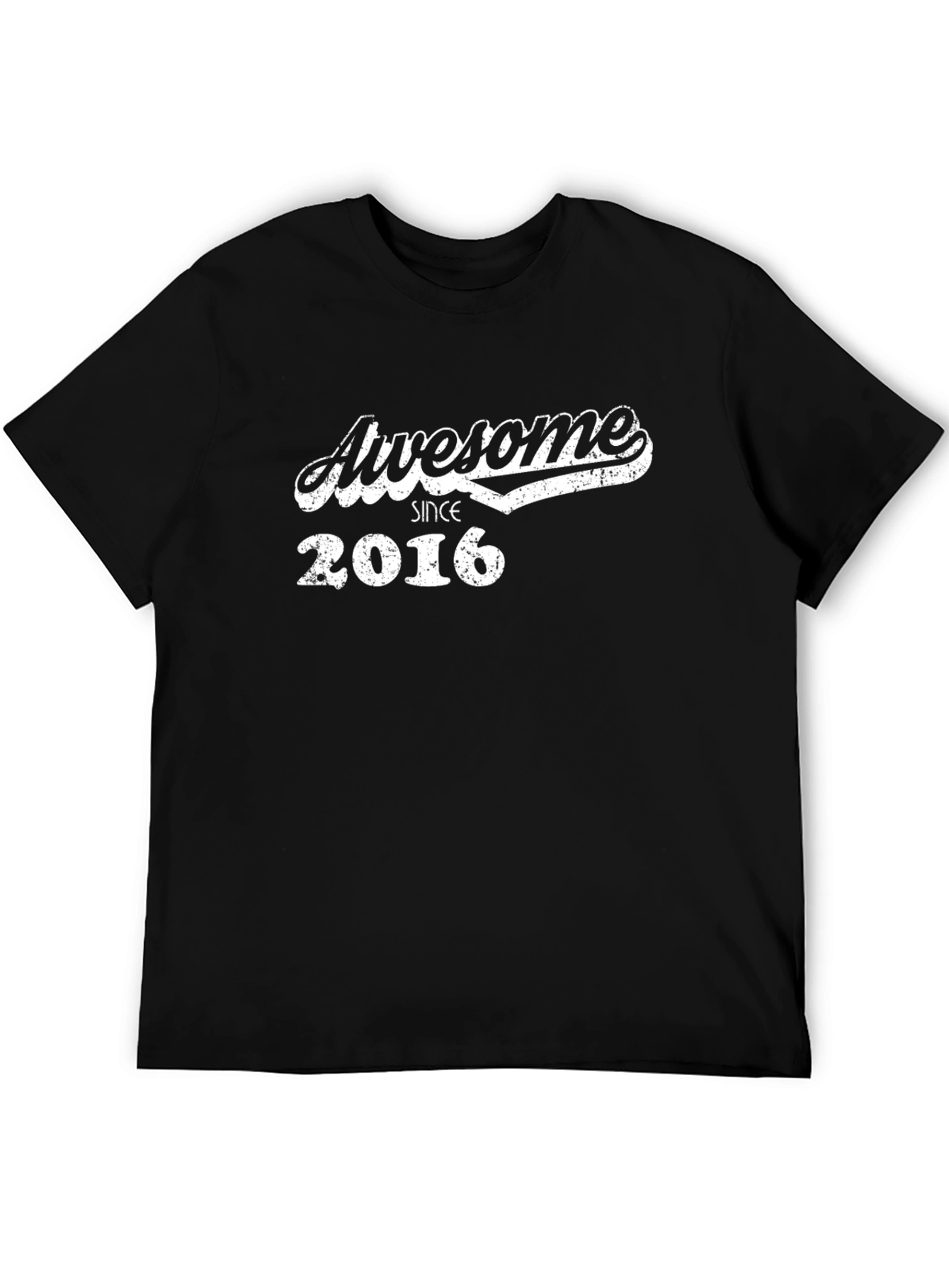 Awesome Since 2016 Black Graphic Tee