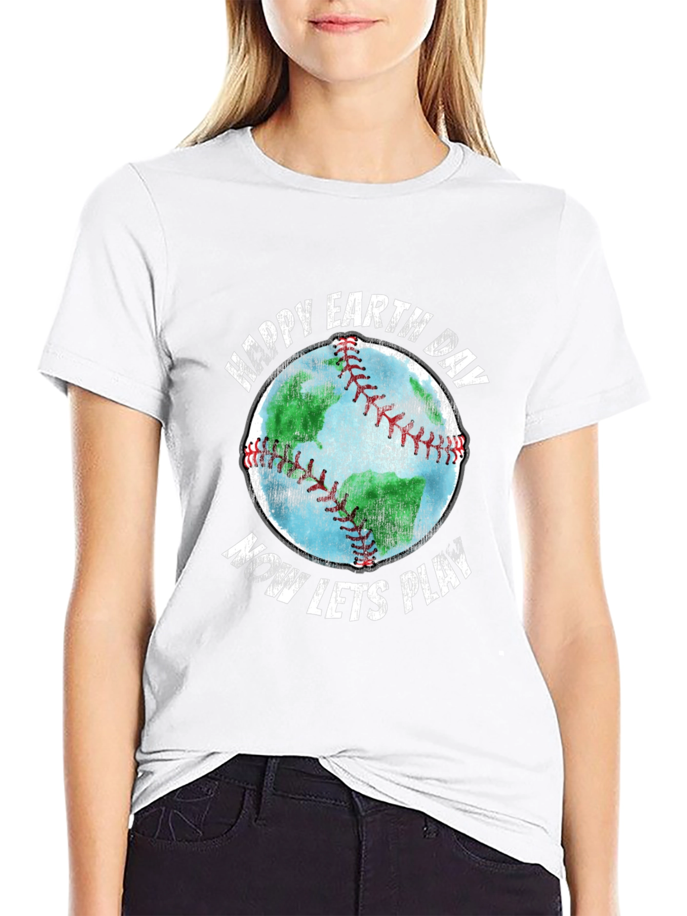 Happy Earth Day Baseball Graphic T-Shirt