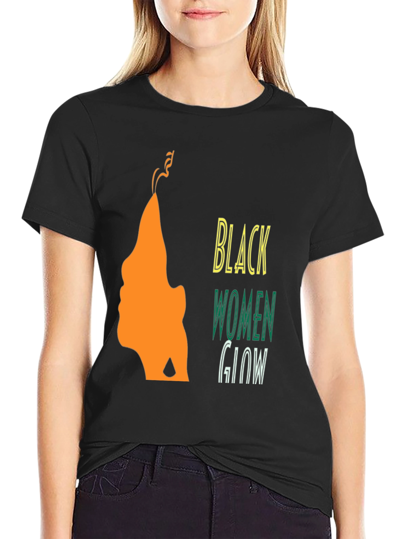 Black Women Glow Graphic T-Shirt - Unisex Style