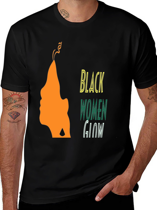 Black Women Glow Graphic T-Shirt - Unisex Style