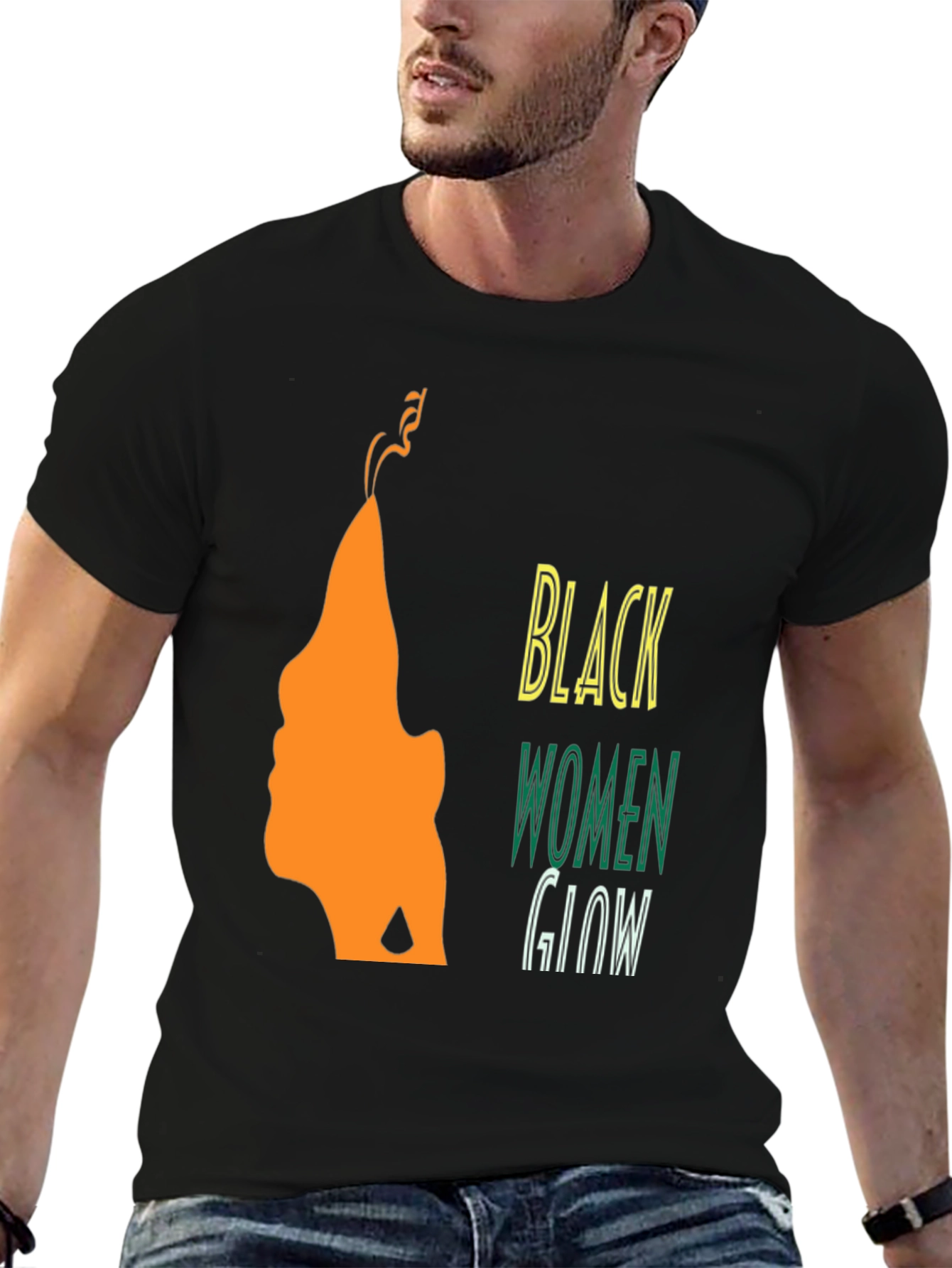 Black Women Glow Graphic T-Shirt - Unisex Style