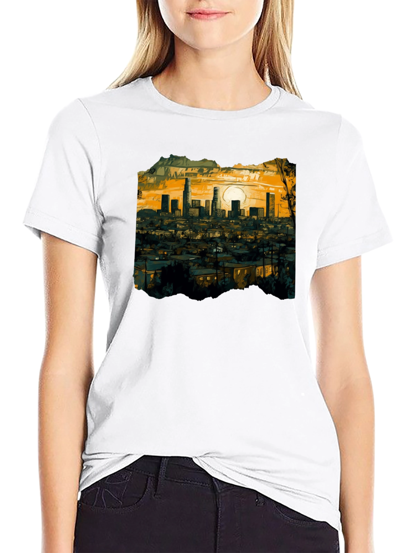 LA Sunset Graphic Tee - Soft Cotton Comfort